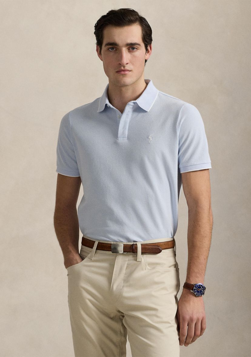 Classic Fit Stretch Oxford Mesh Polo Shirt