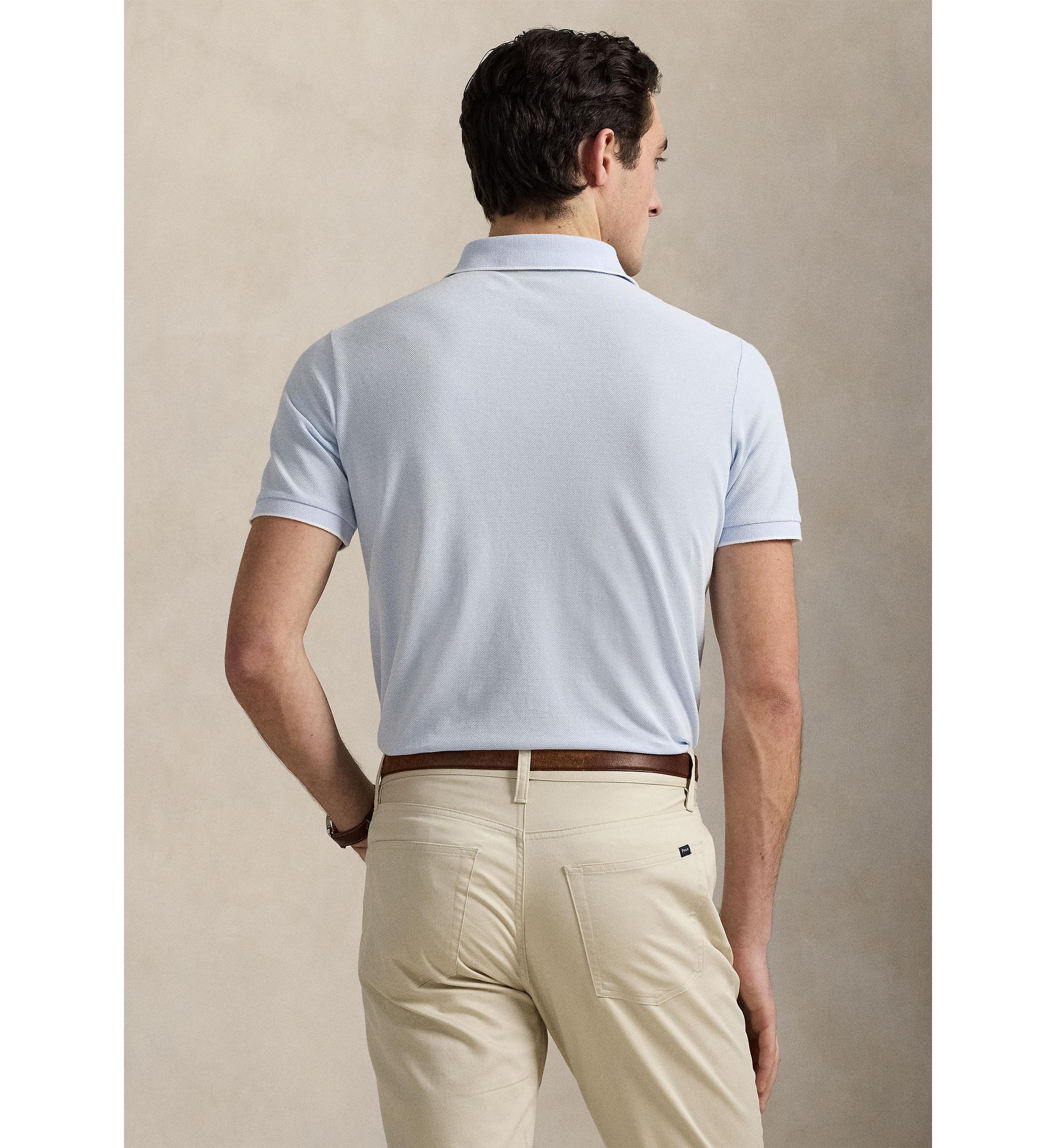 Classic Fit Stretch Oxford Mesh Polo Shirt