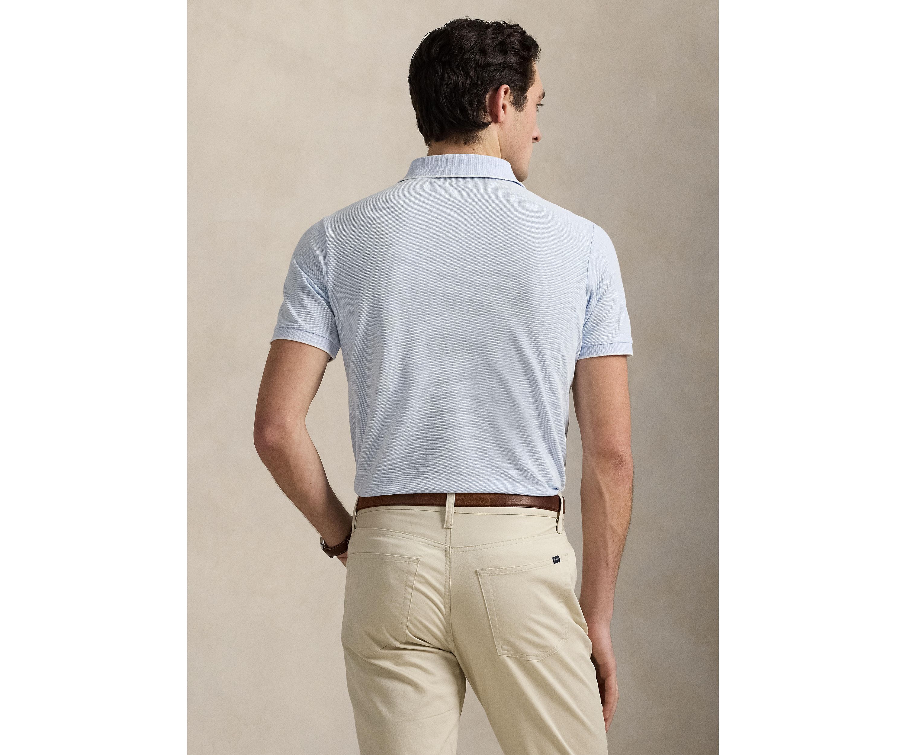 Classic Fit Stretch Oxford Mesh Polo Shirt