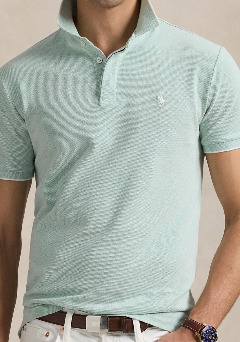 Classic Fit Stretch Oxford Mesh Polo Shirt