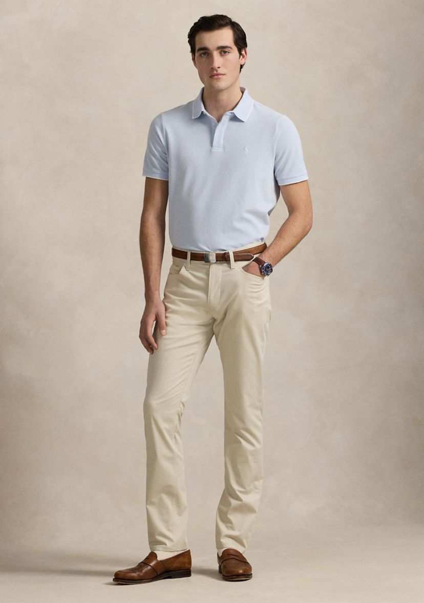 Classic Fit Stretch Oxford Mesh Polo Shirt