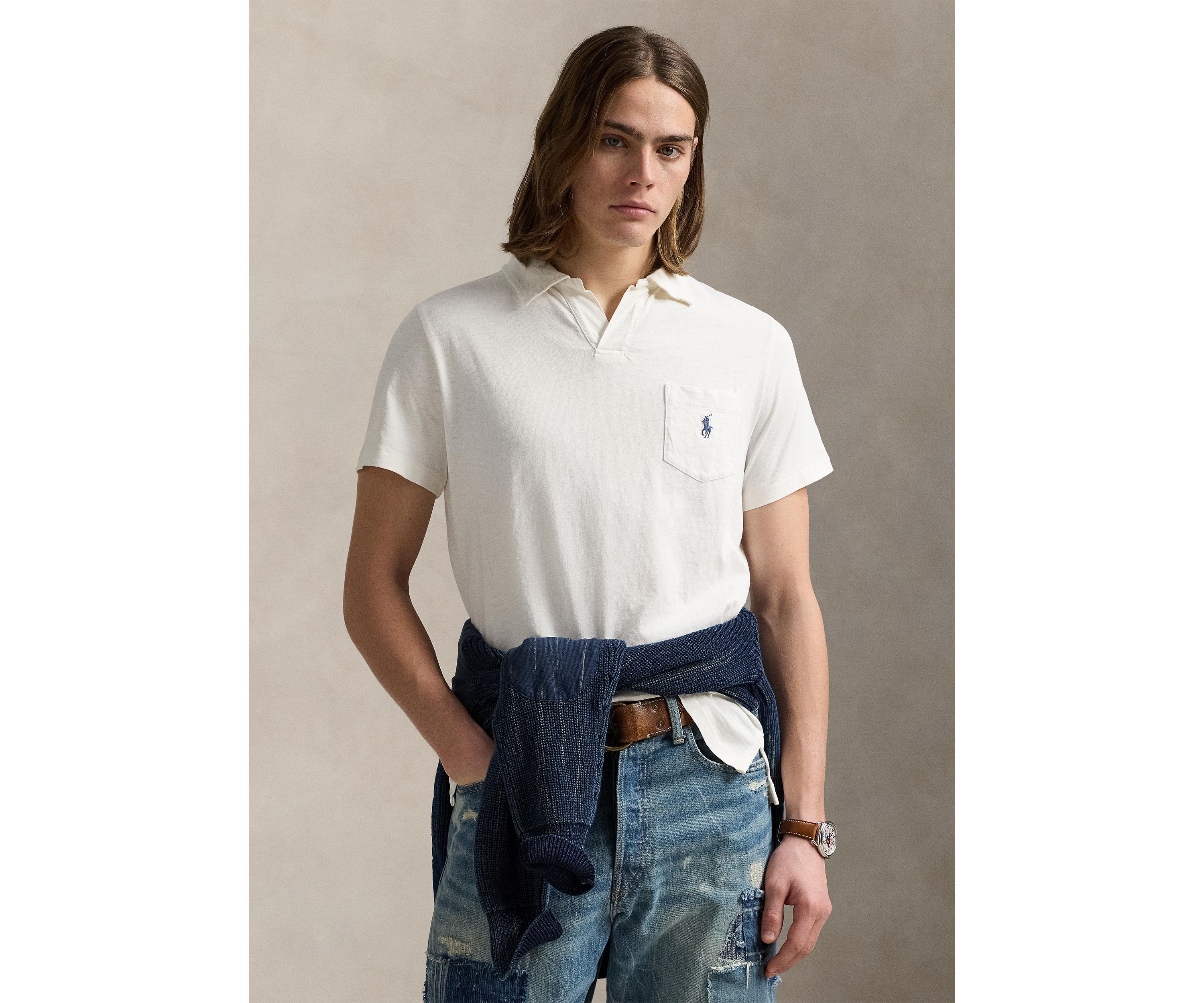 Standard Cotton Linen Jersey Polo Shirt