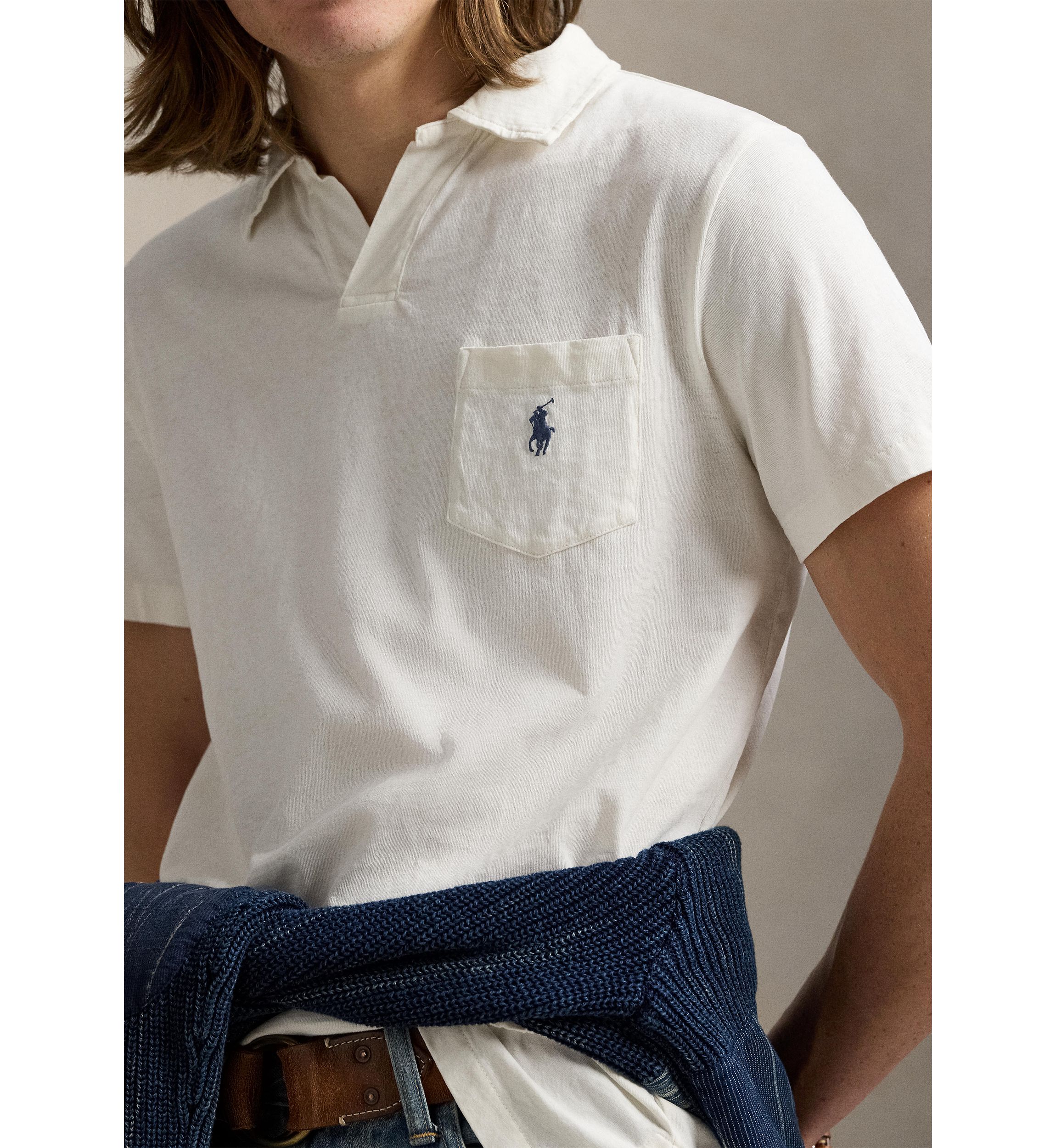 Standard Cotton Linen Jersey Polo Shirt