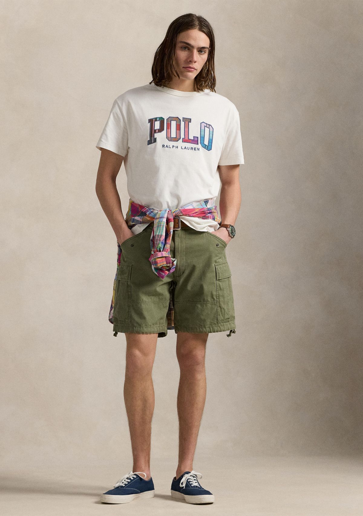 Classic Fit Madras Logo Jersey T-Shirt
