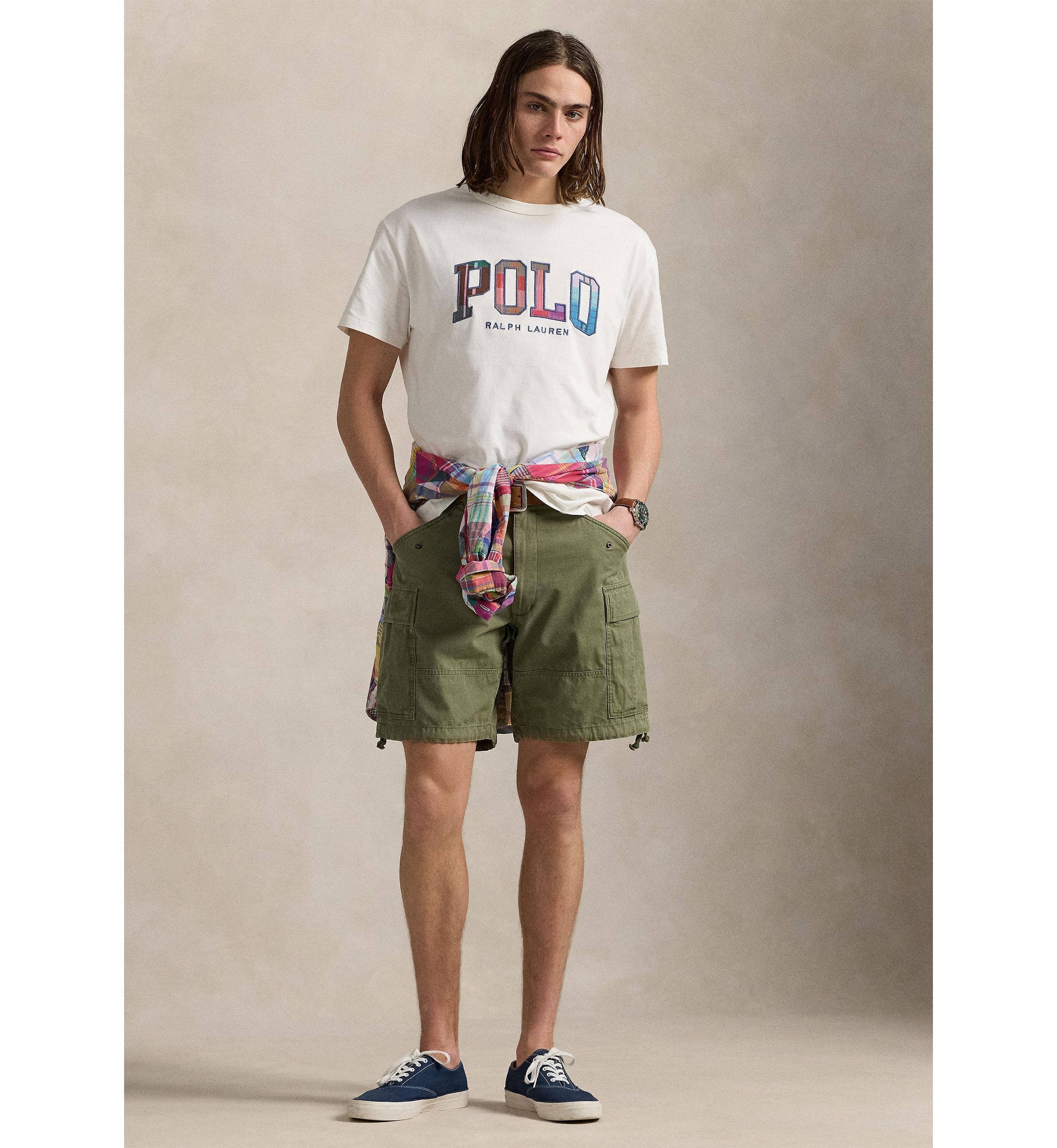 Classic Fit Madras Logo Jersey T-Shirt
