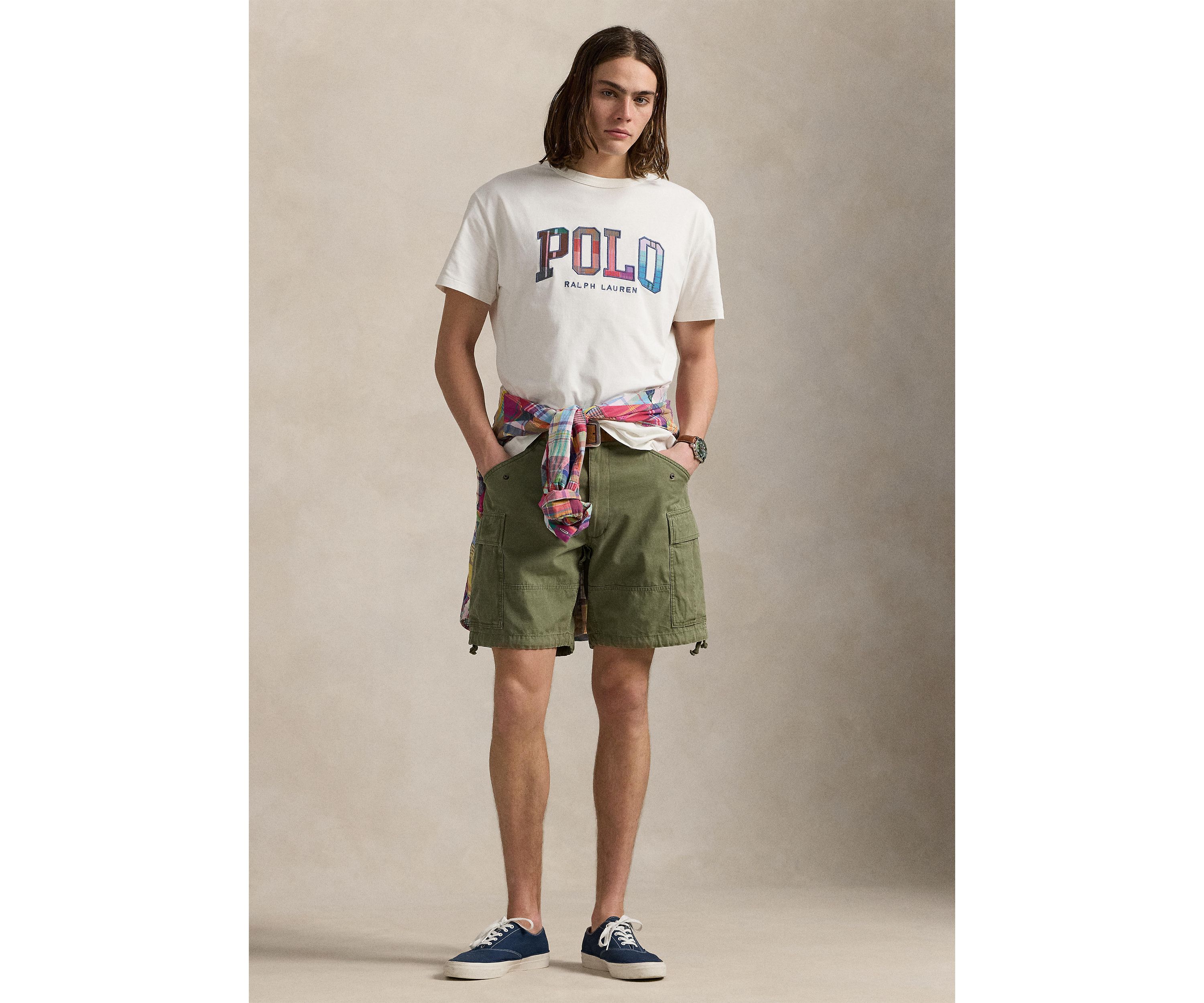 Classic Fit Madras Logo Jersey T-Shirt