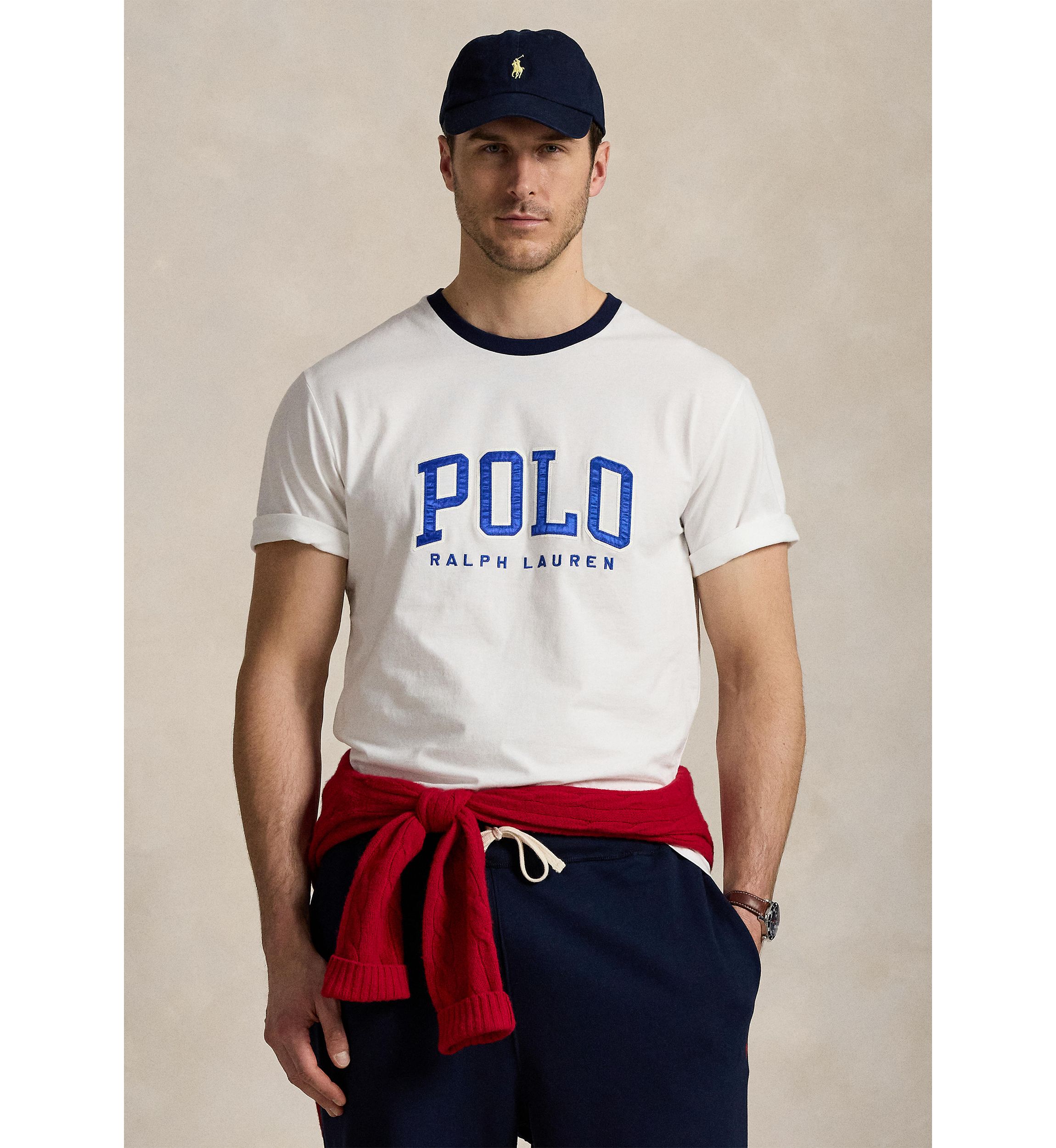 Big & Tall Classic Fit Letterman Logo Graphic Short Sleeve T-Shirt