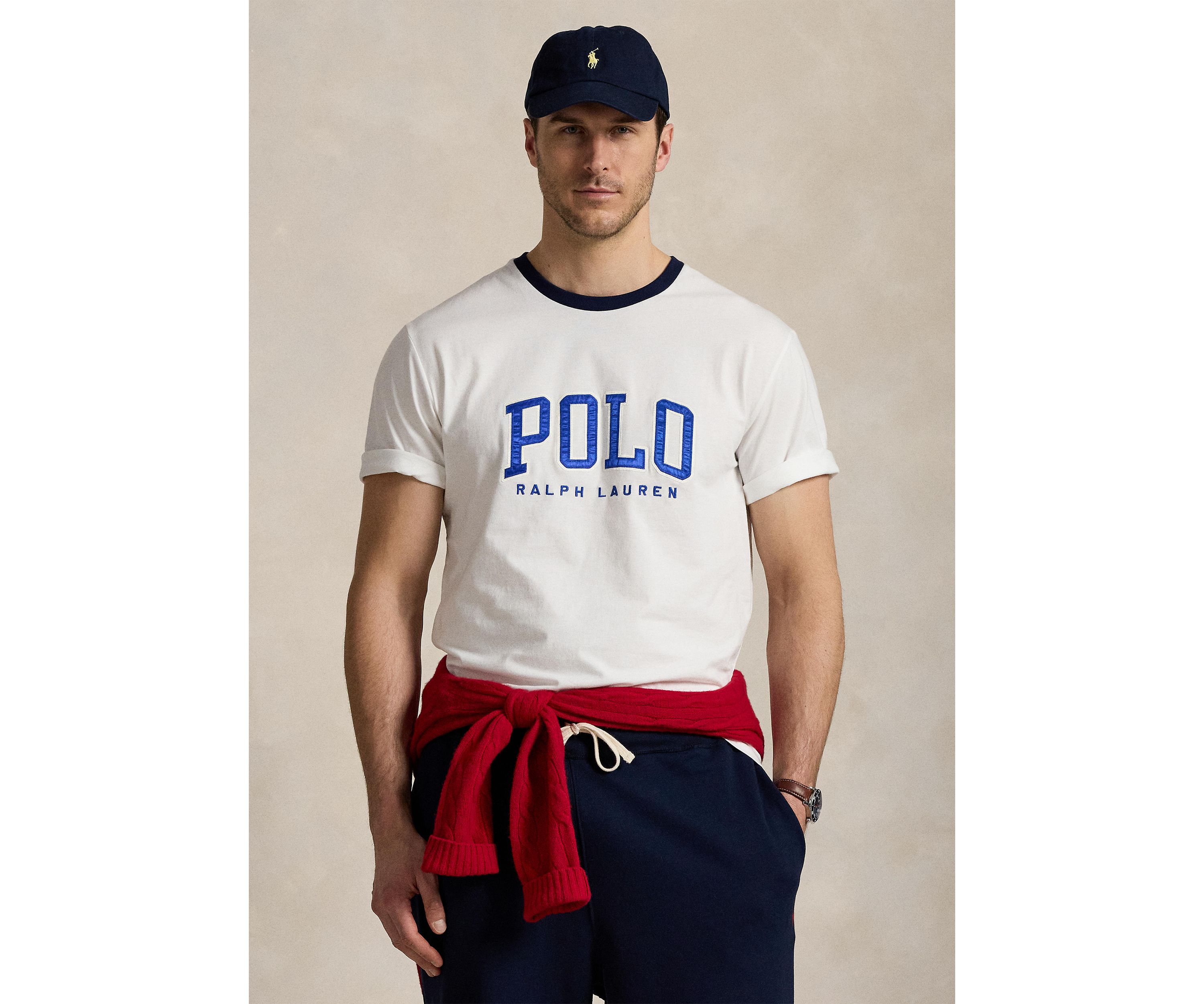 Big & Tall Classic Fit Letterman Logo Graphic Short Sleeve T-Shirt