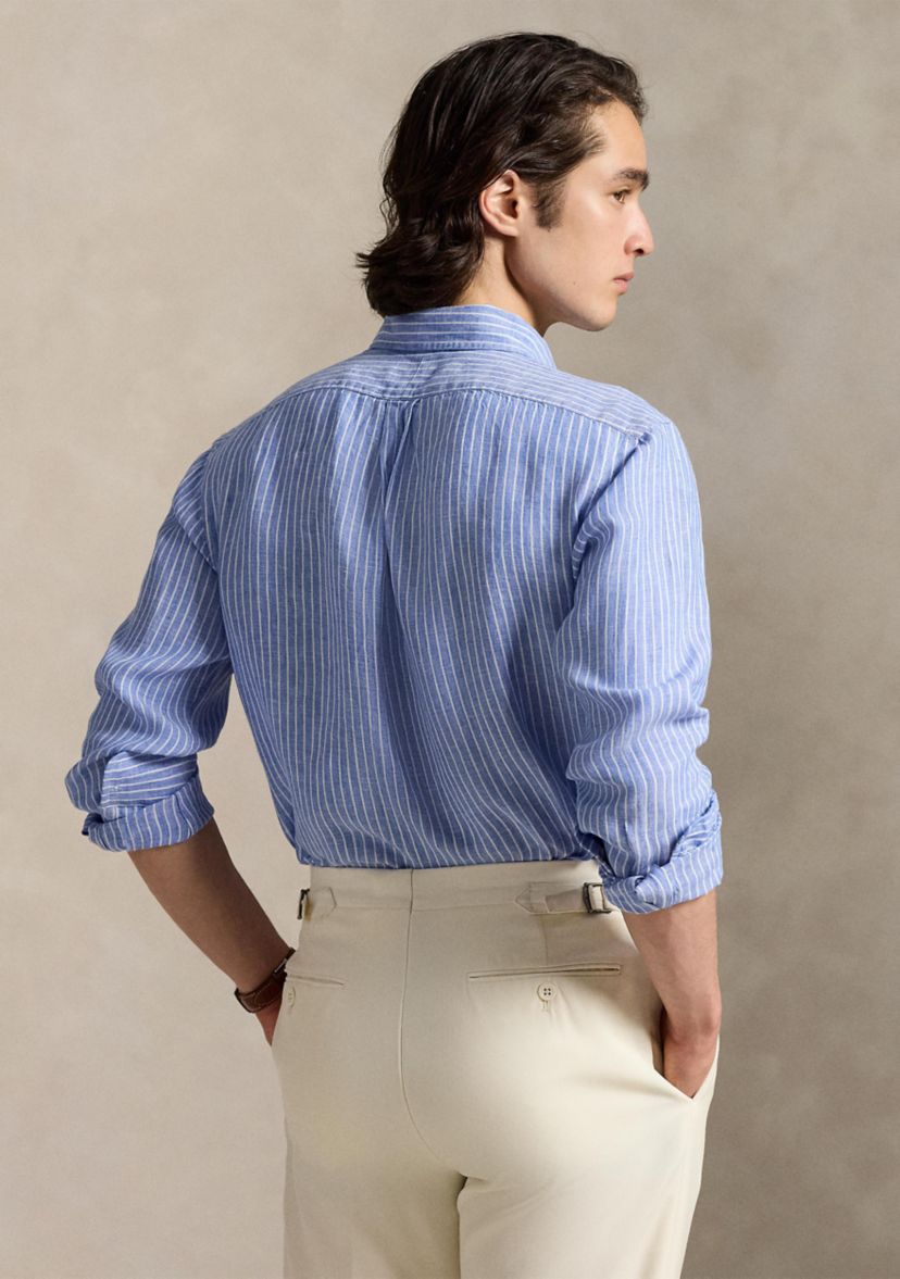 Classic Fit Striped Linen Shirt