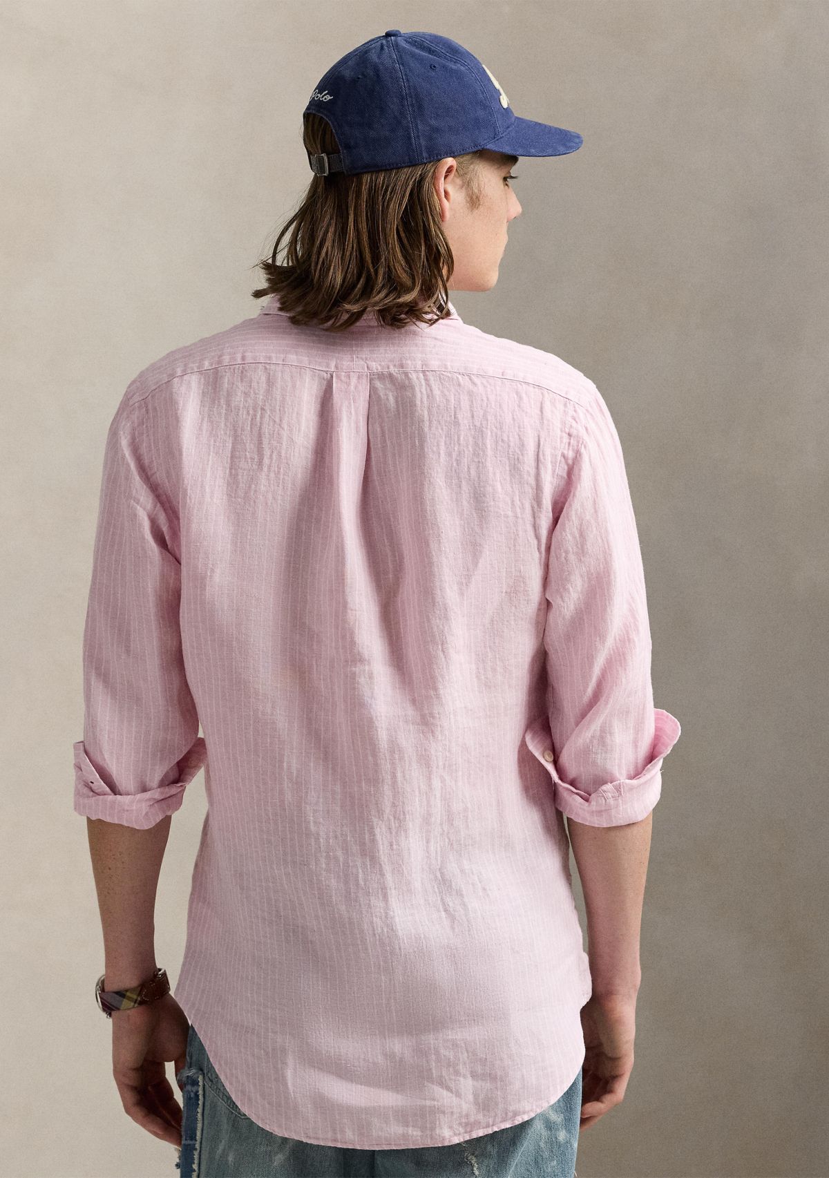 Classic Fit Striped Linen Shirt