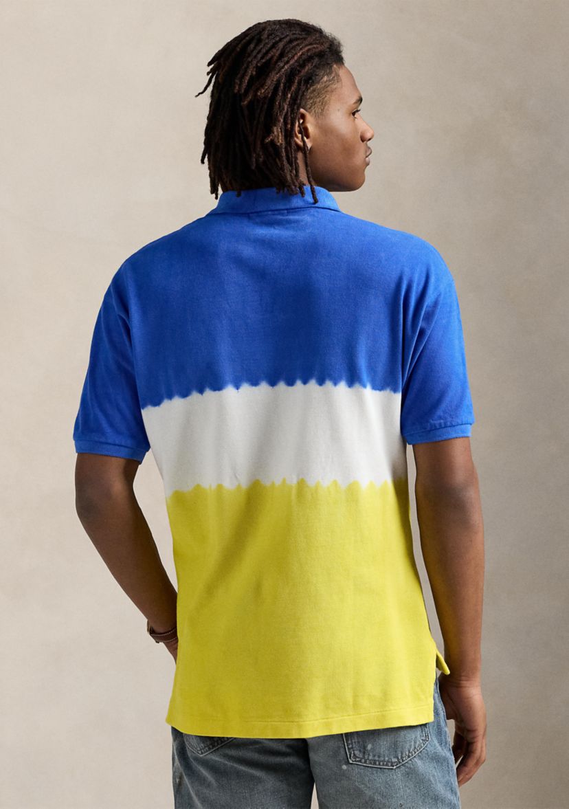 Classic Fit Dip Dyed Mesh Polo Shirt