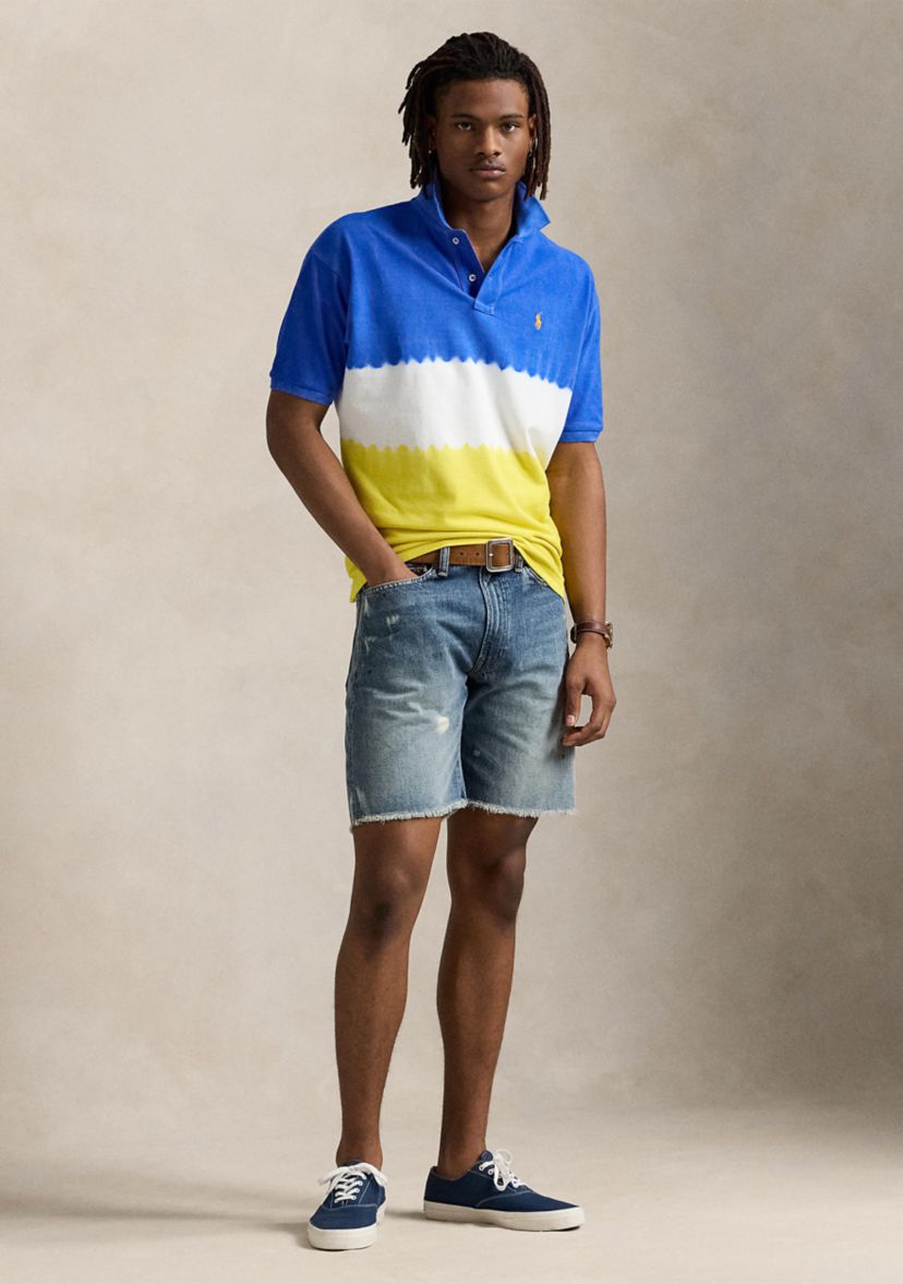 Classic Fit Dip Dyed Mesh Polo Shirt