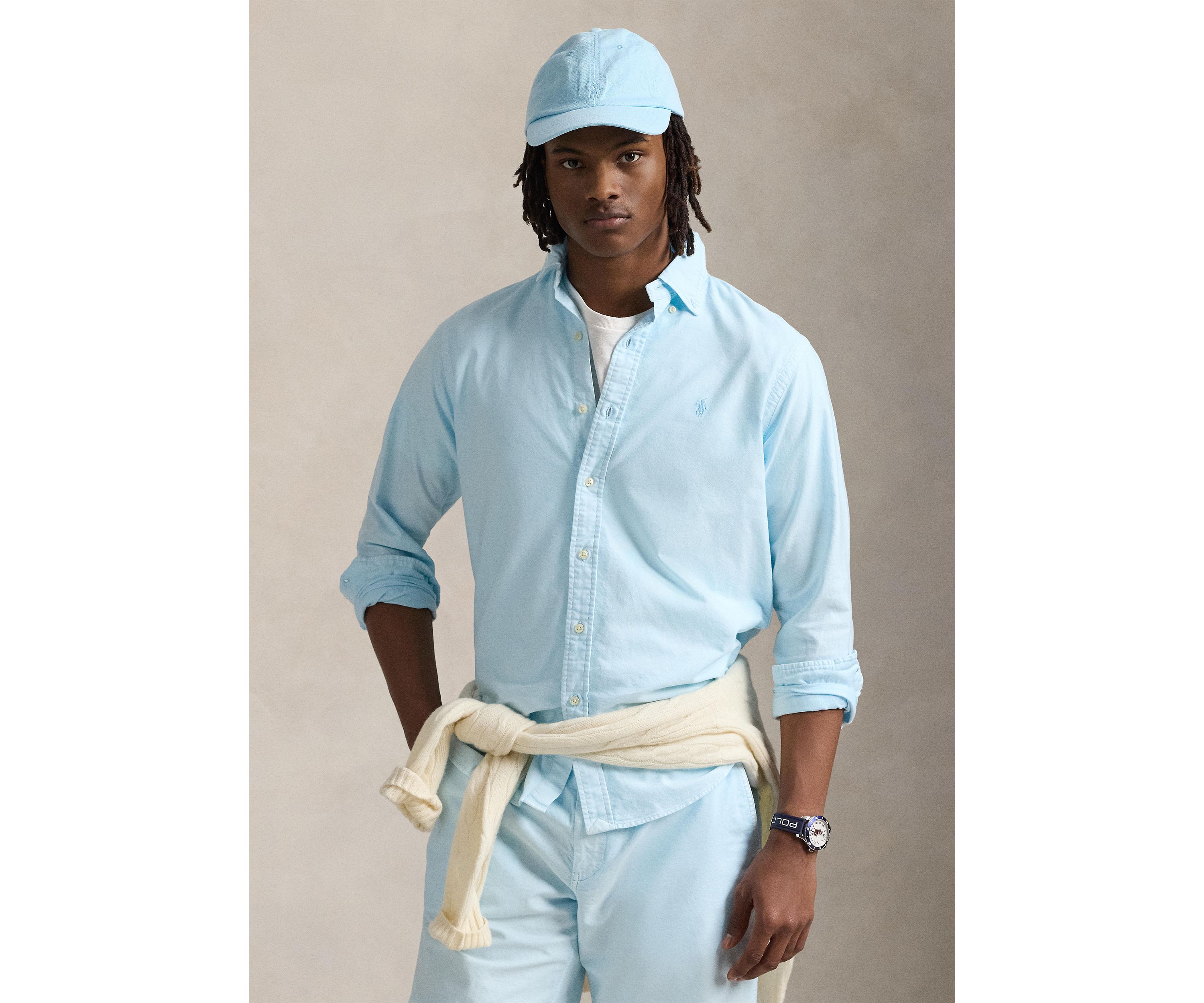 Classic Fit Mineral-Dyed Oxford Shirt