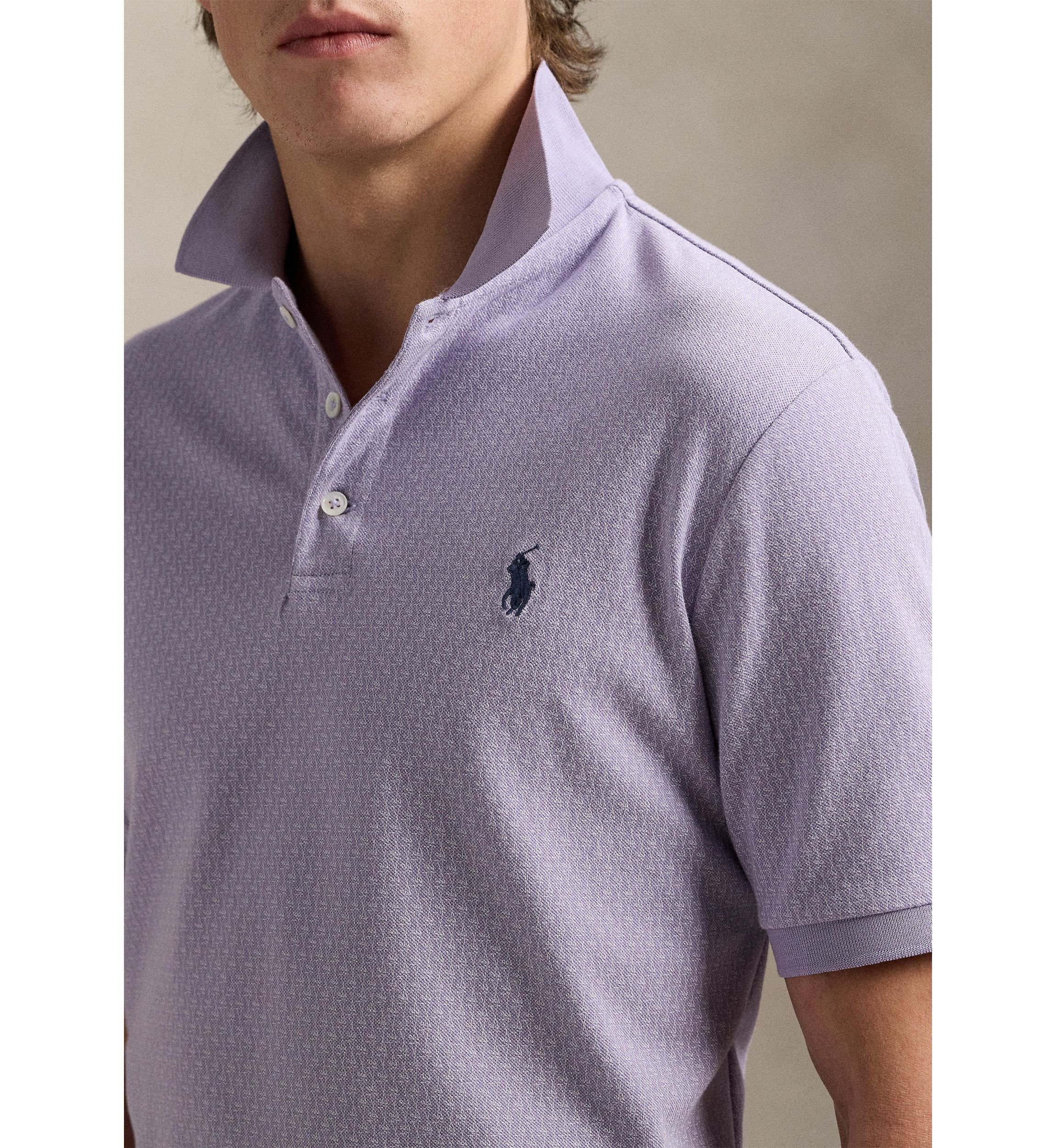 Classic Fit Stretch Mesh Polo Shirt