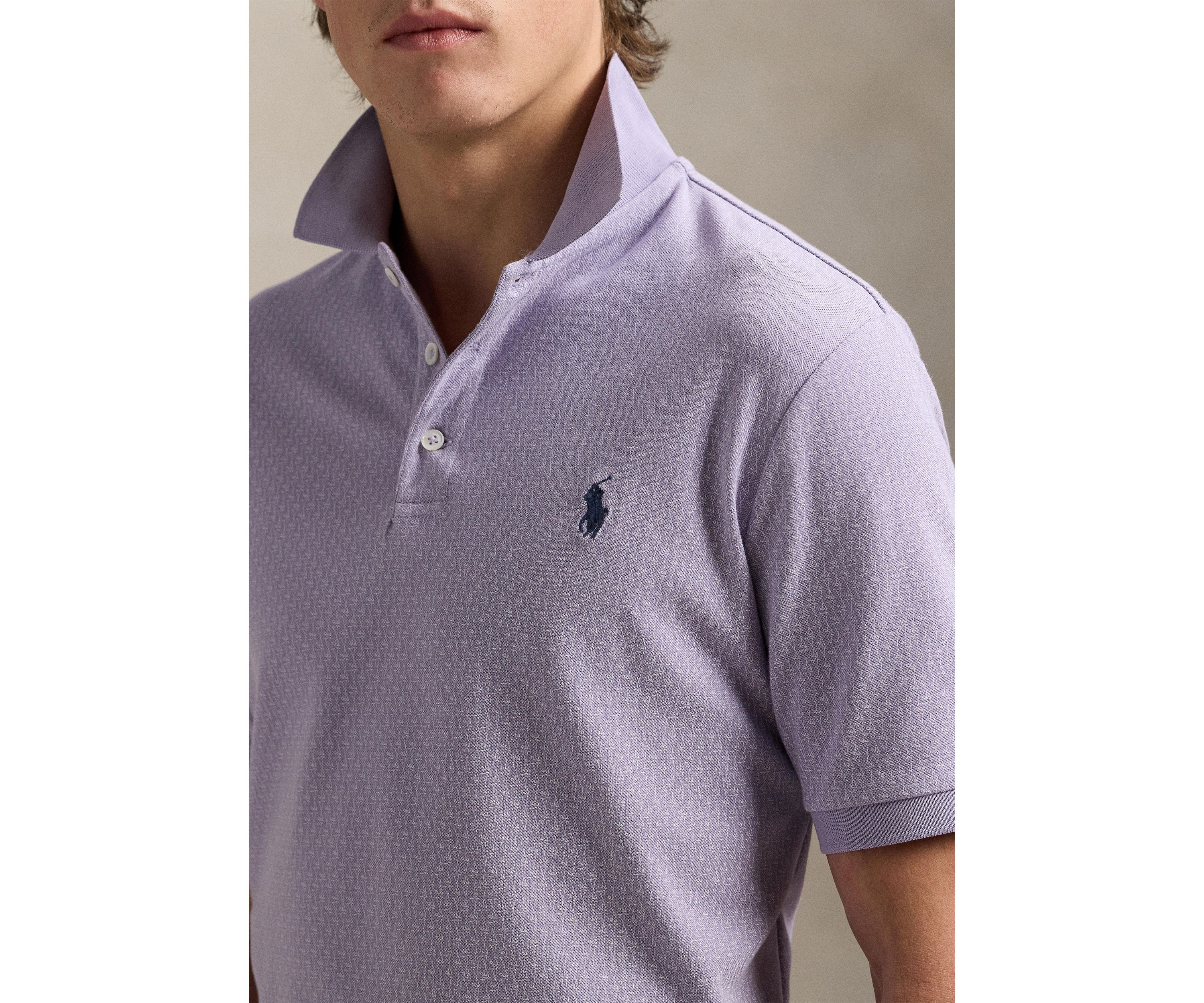 Classic Fit Stretch Mesh Polo Shirt