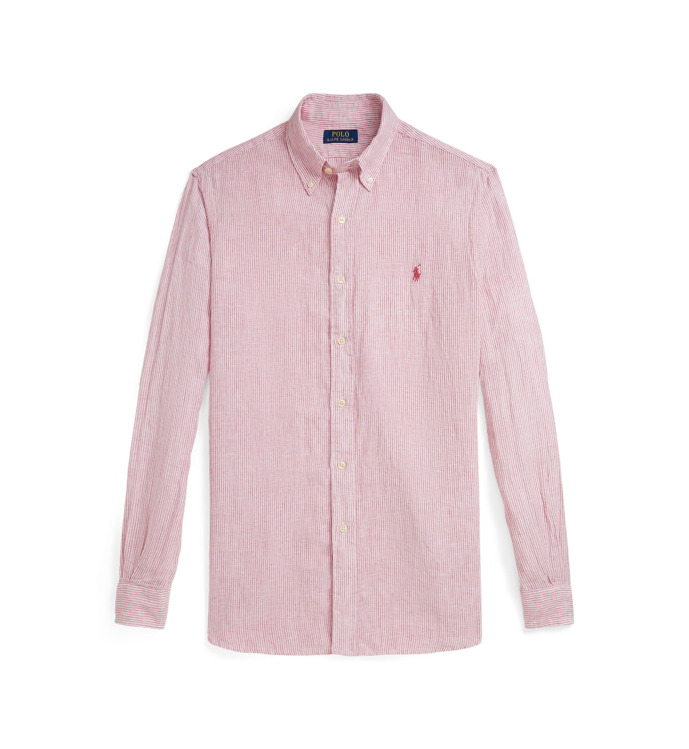Classic Fit Striped Linen Shirt