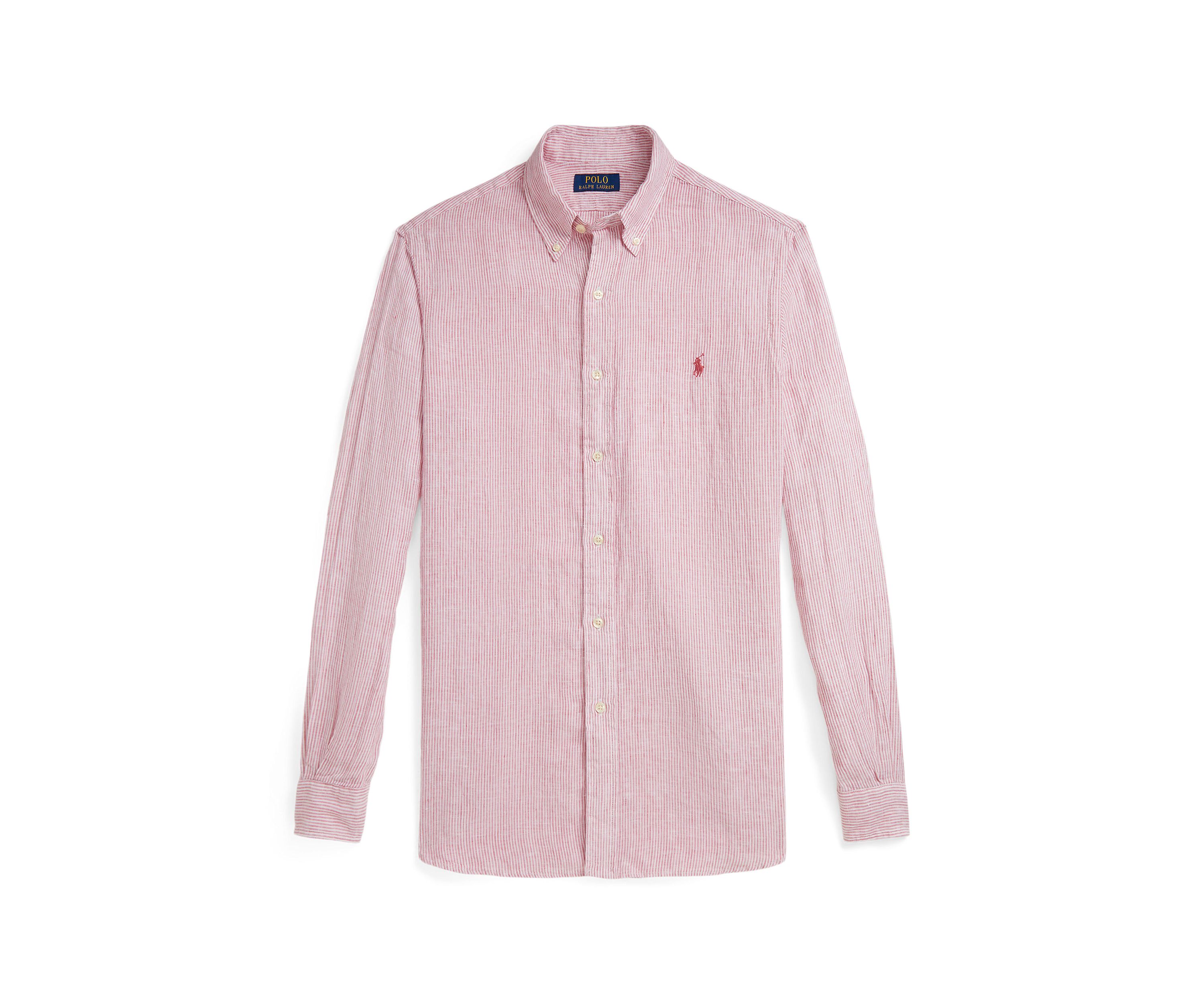 Classic Fit Striped Linen Shirt