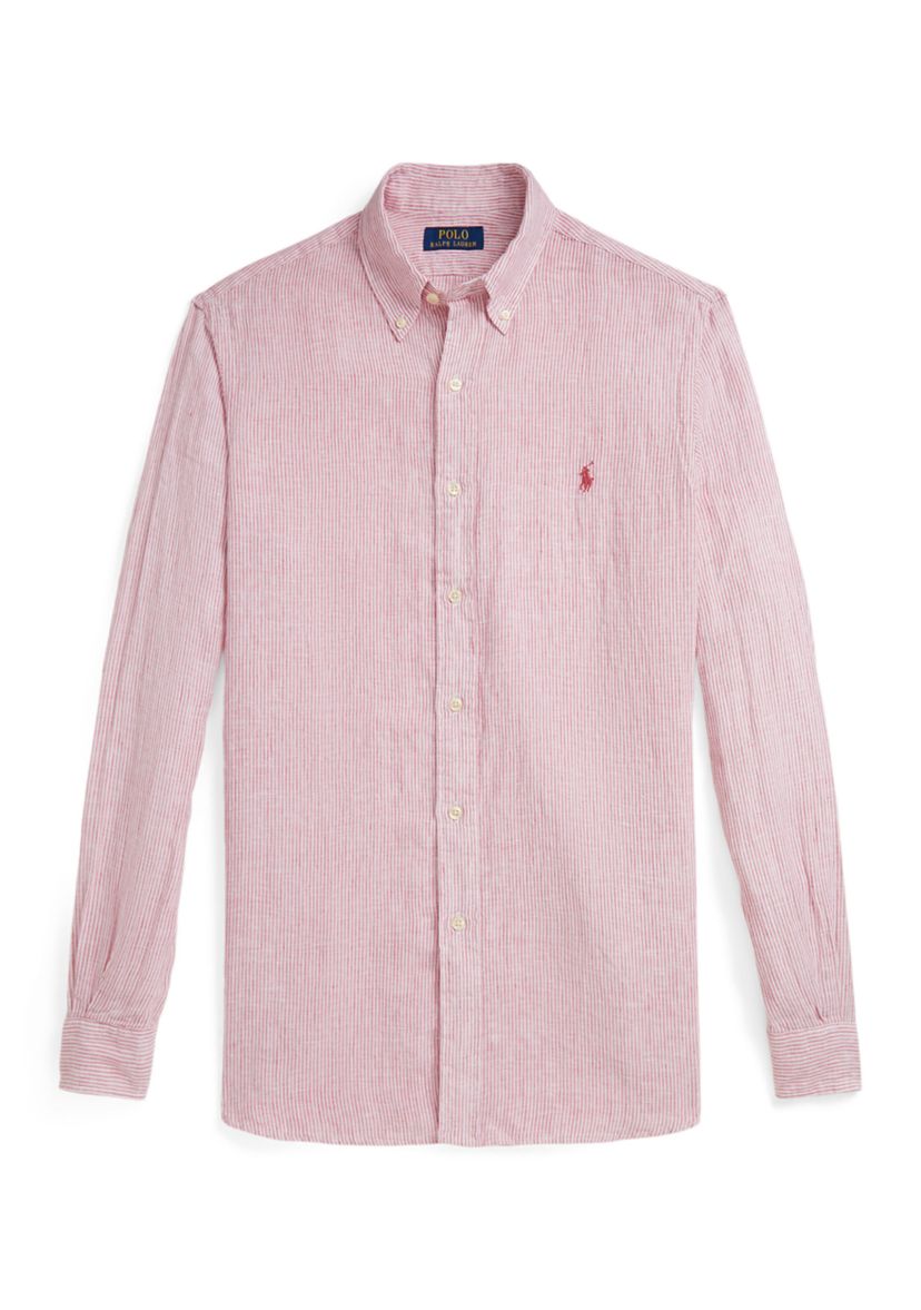 Classic Fit Striped Linen Shirt