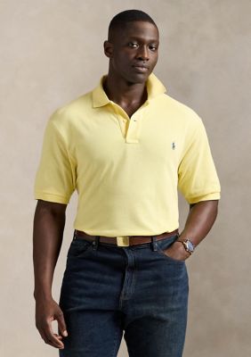 Polo Ralph Lauren Men's Big & Tall The Iconic Mesh Polo Shirt, Yellow, 4X Big