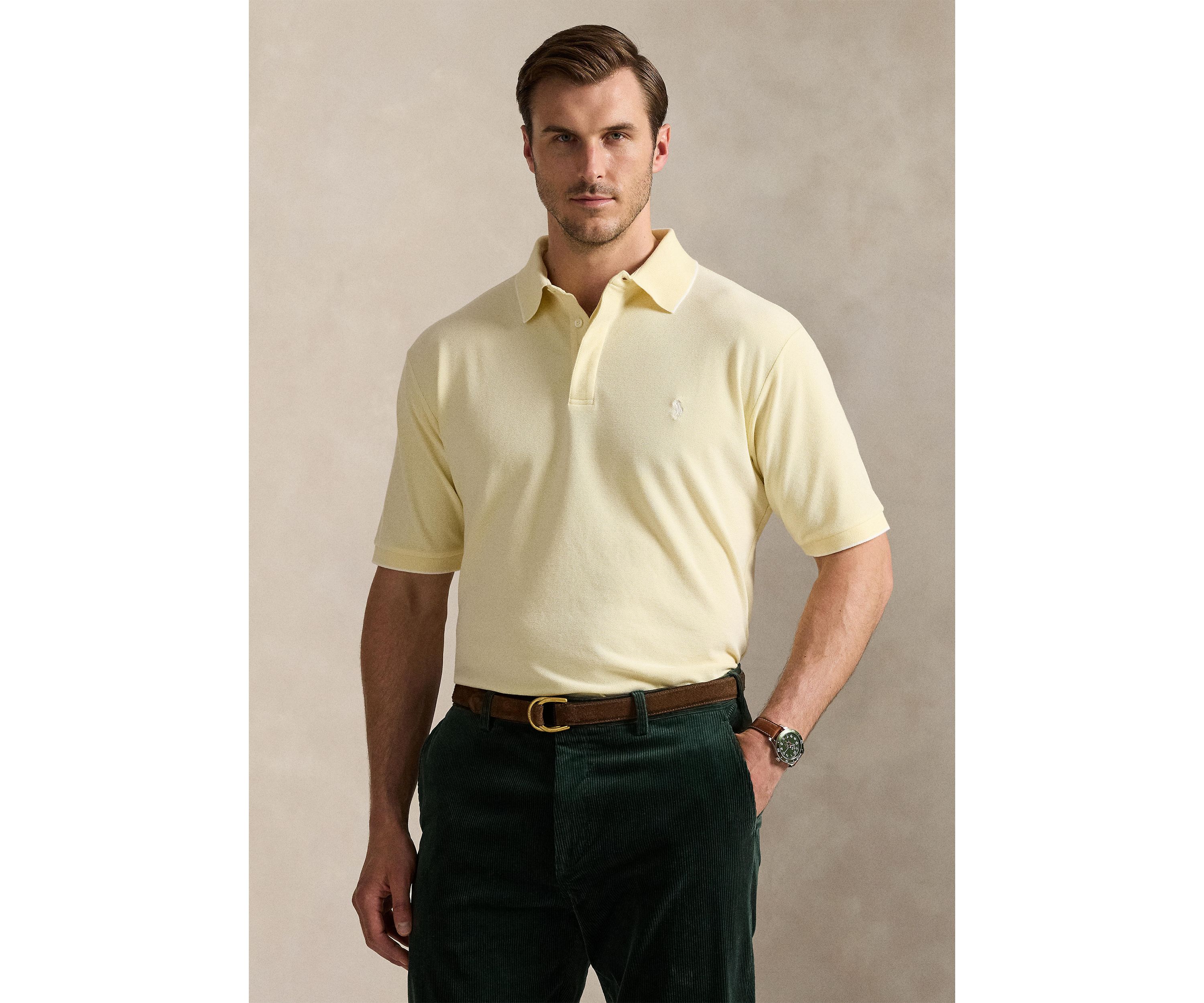 Big & Tall Stretch Oxford Mesh Polo Shirt