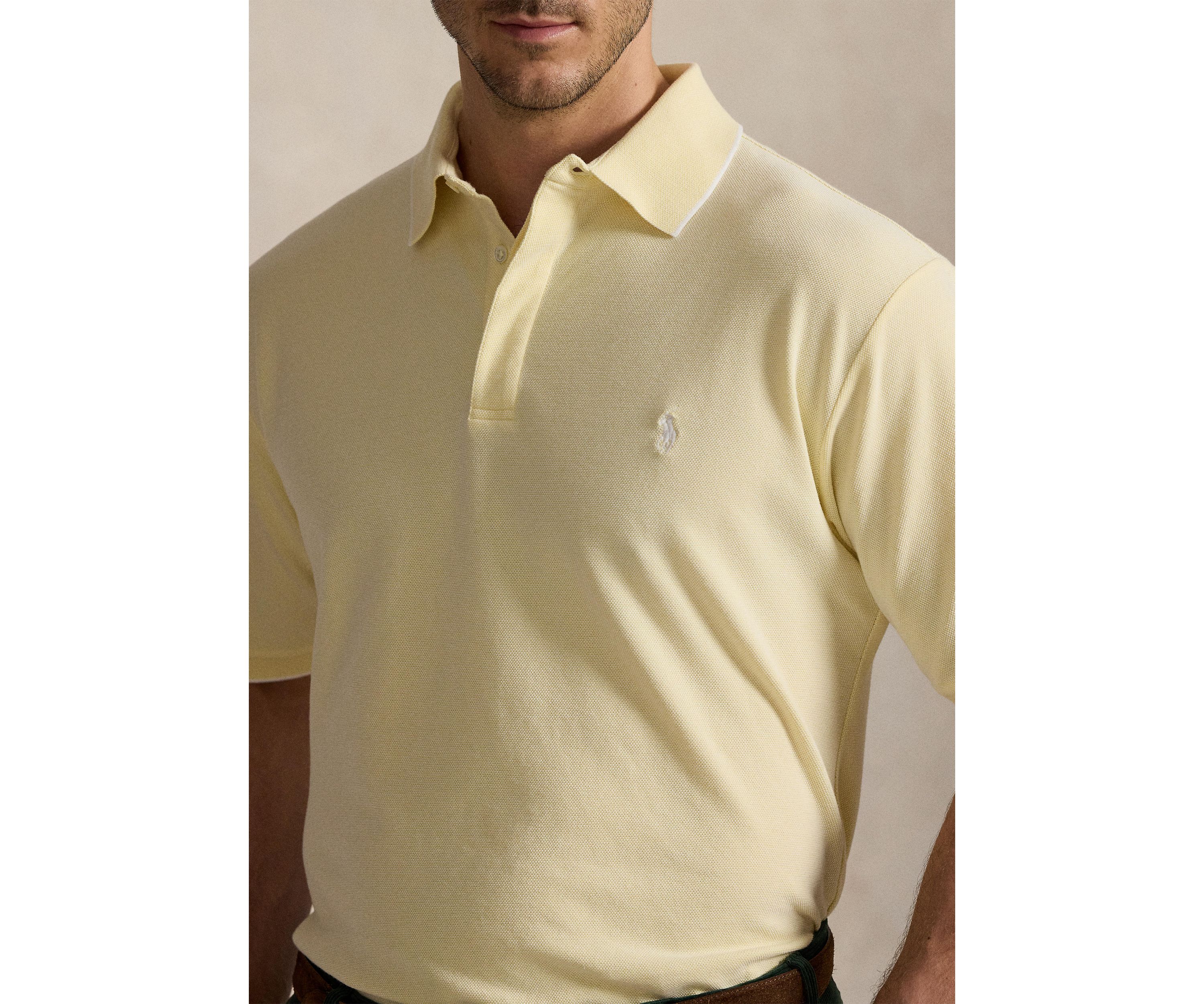 Big & Tall Stretch Oxford Mesh Polo Shirt