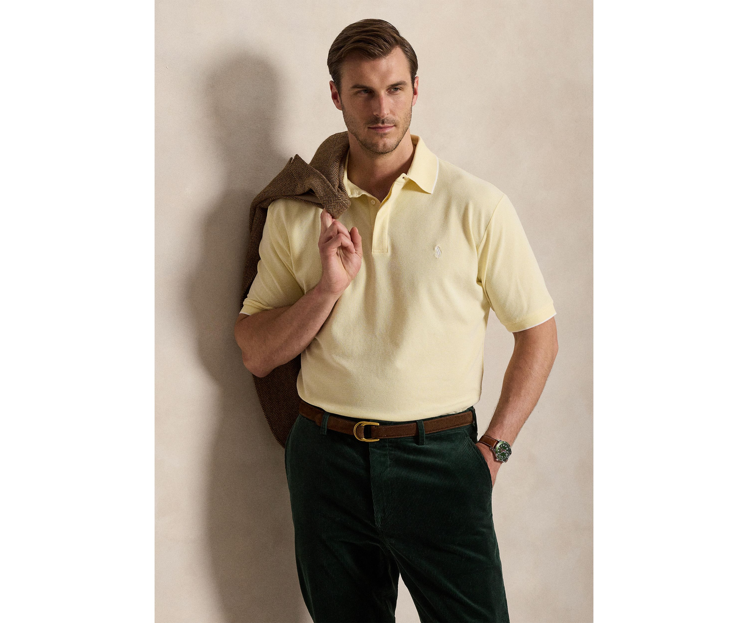 Big & Tall Stretch Oxford Mesh Polo Shirt