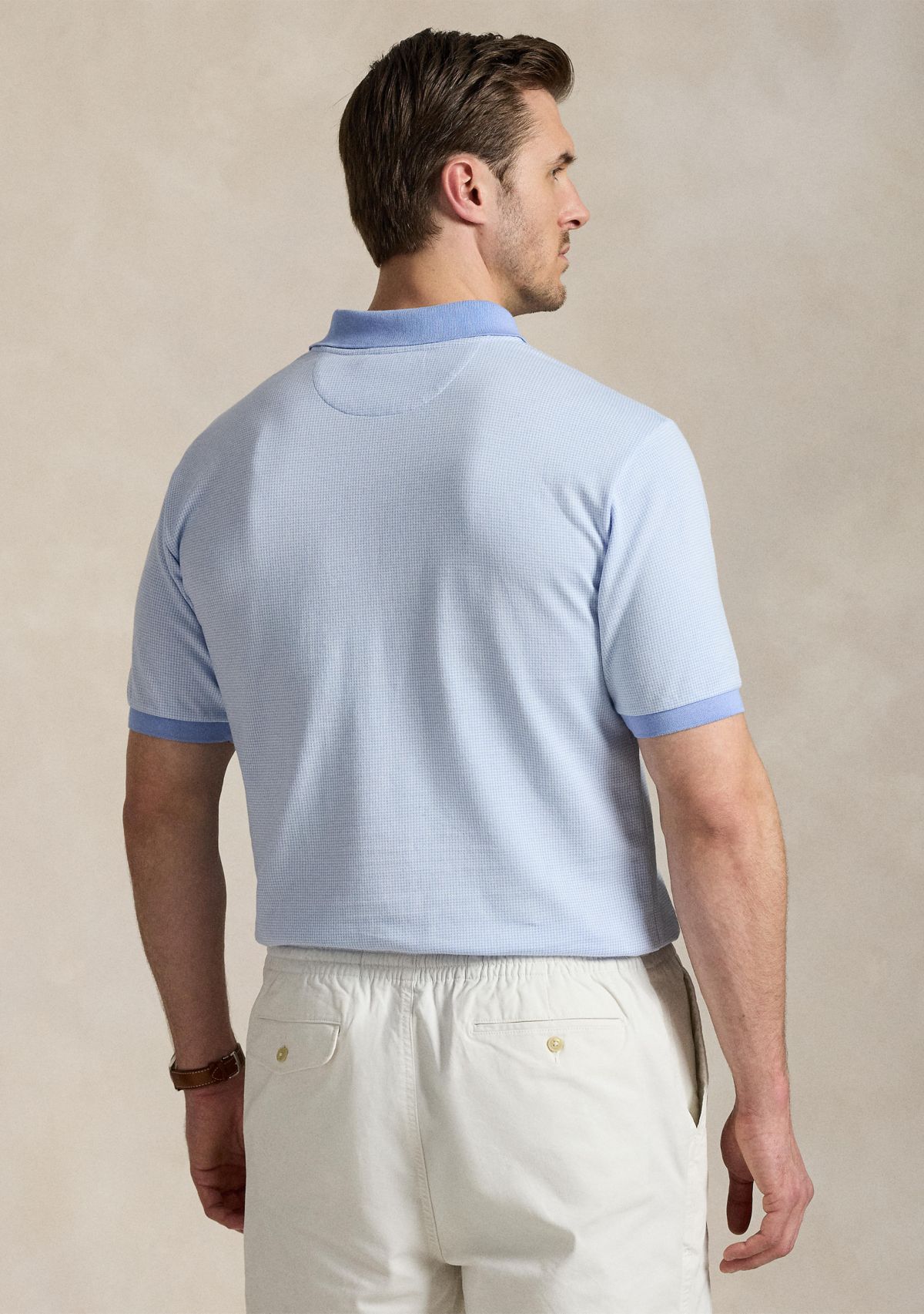 Big & Tall Houndstooth Jersey Polo Shirt