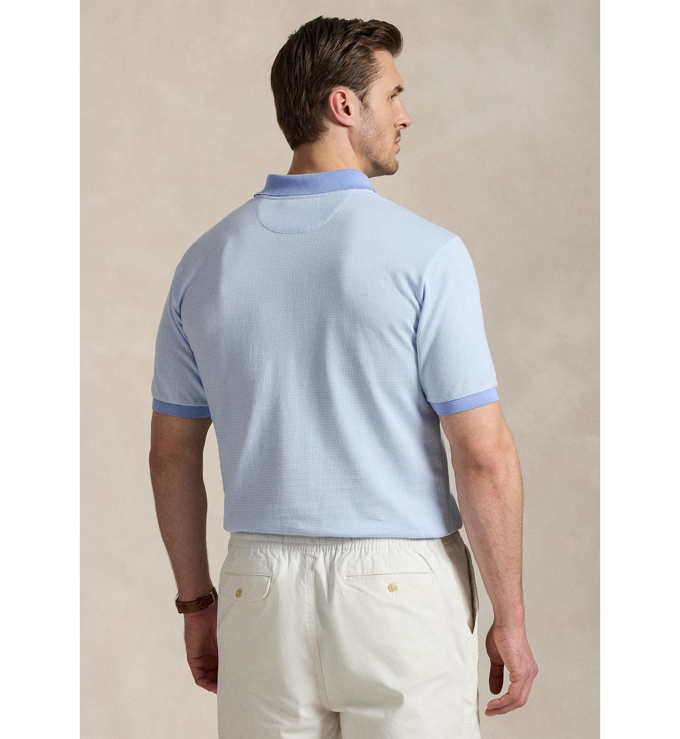 Big & Tall Houndstooth Jersey Polo Shirt