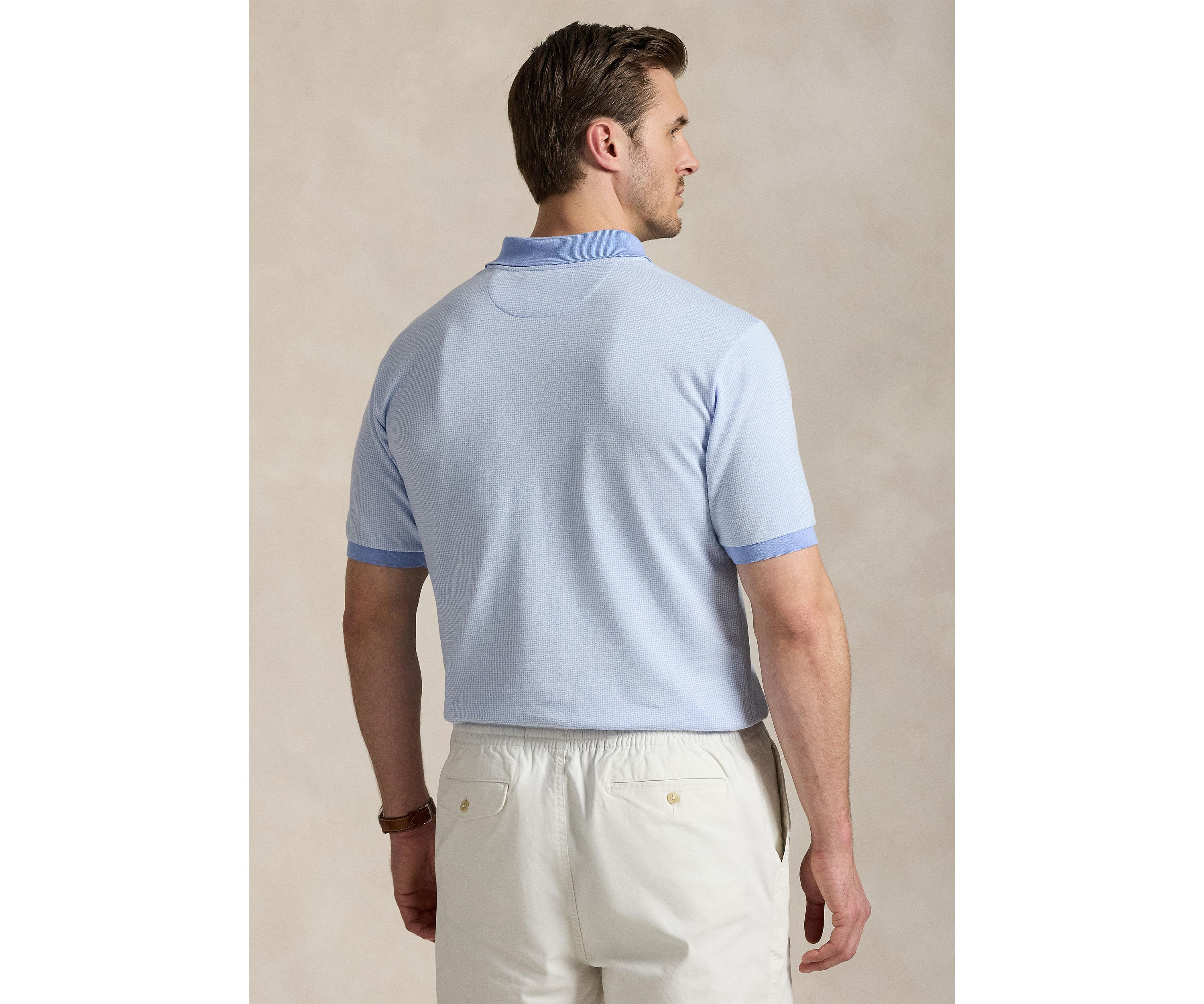 Big & Tall Houndstooth Jersey Polo Shirt