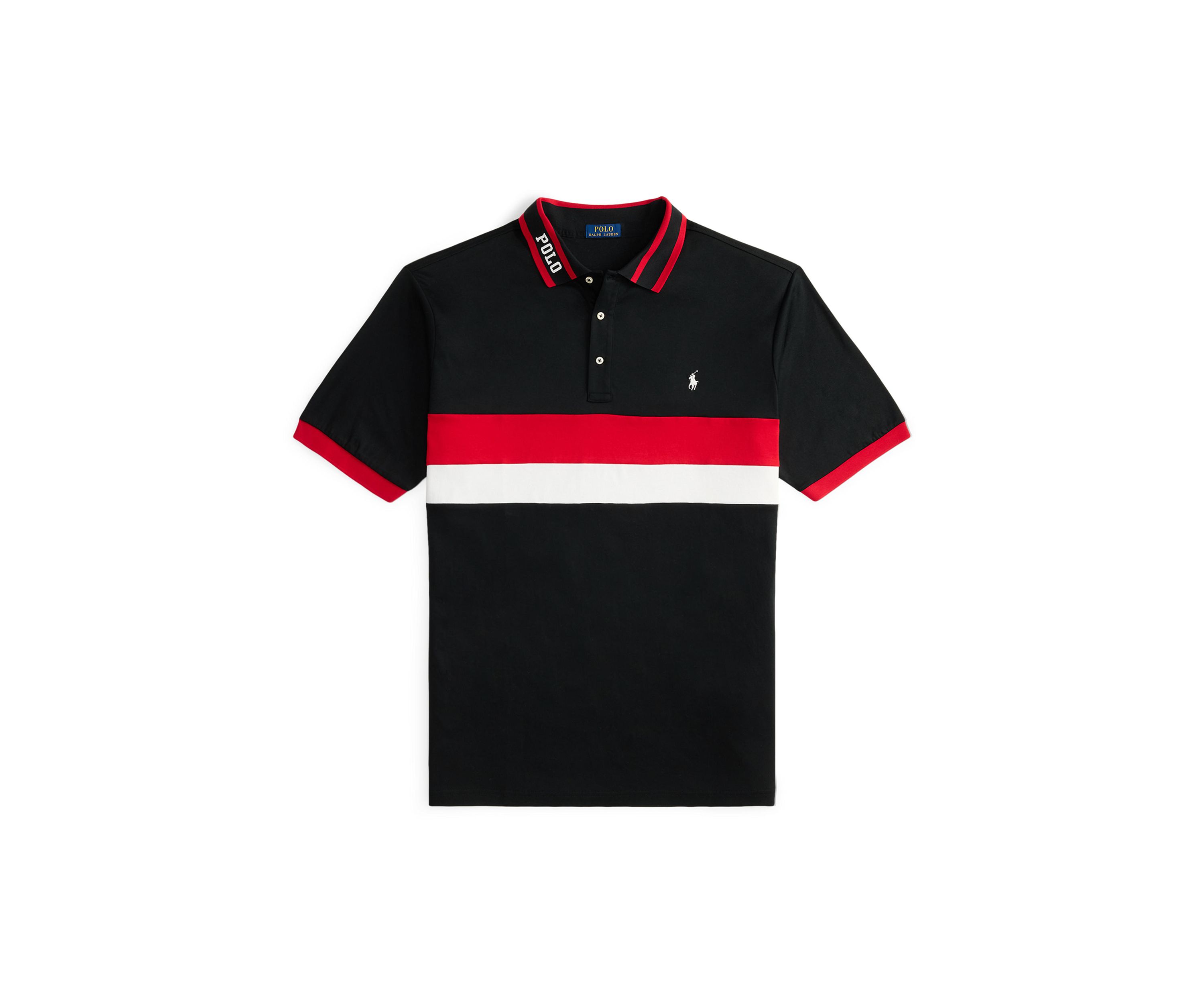 Big & Tall Striped Soft Cotton Polo Shirt