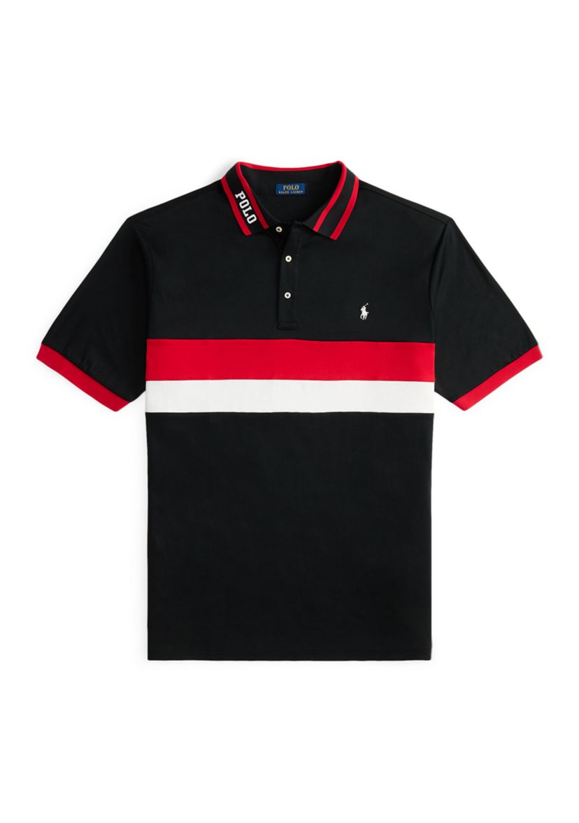 Big & Tall Striped Soft Cotton Polo Shirt