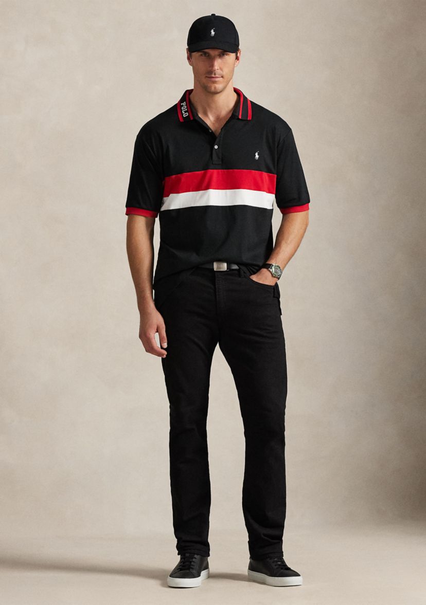 Big & Tall Striped Soft Cotton Polo Shirt