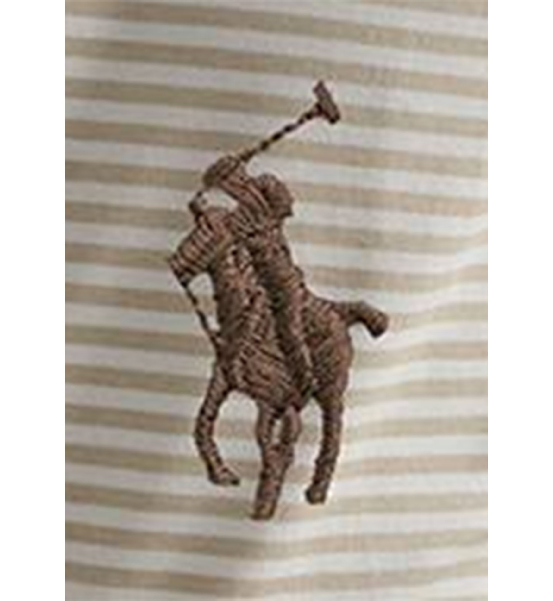 Classic Fit Striped Mesh Polo Shirt