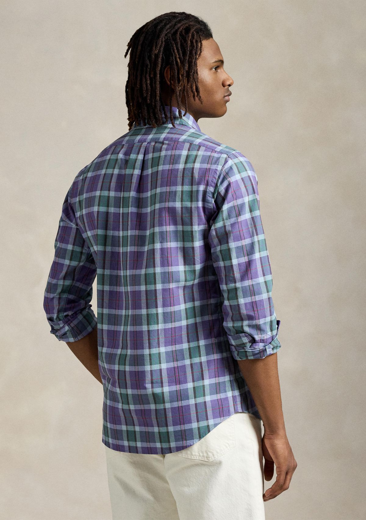 Classic Fit Plaid Oxford Shirt