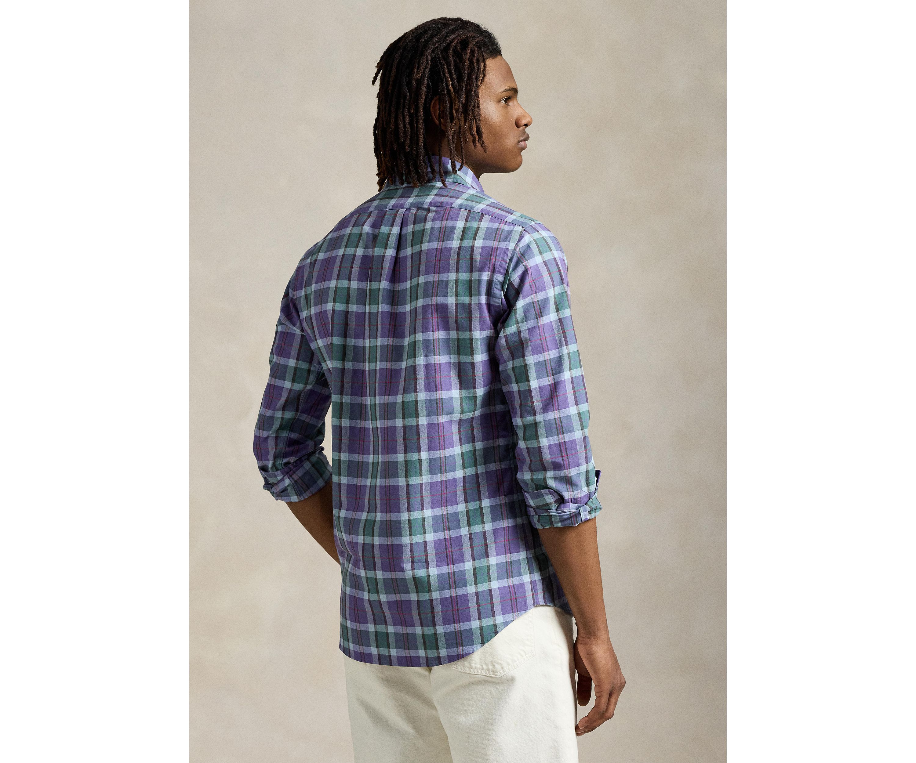 Classic Fit Plaid Oxford Shirt