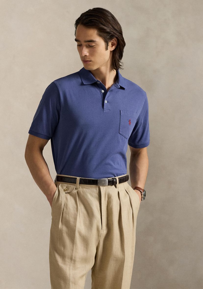 Classic Fit Jersey Pocket Polo Shirt