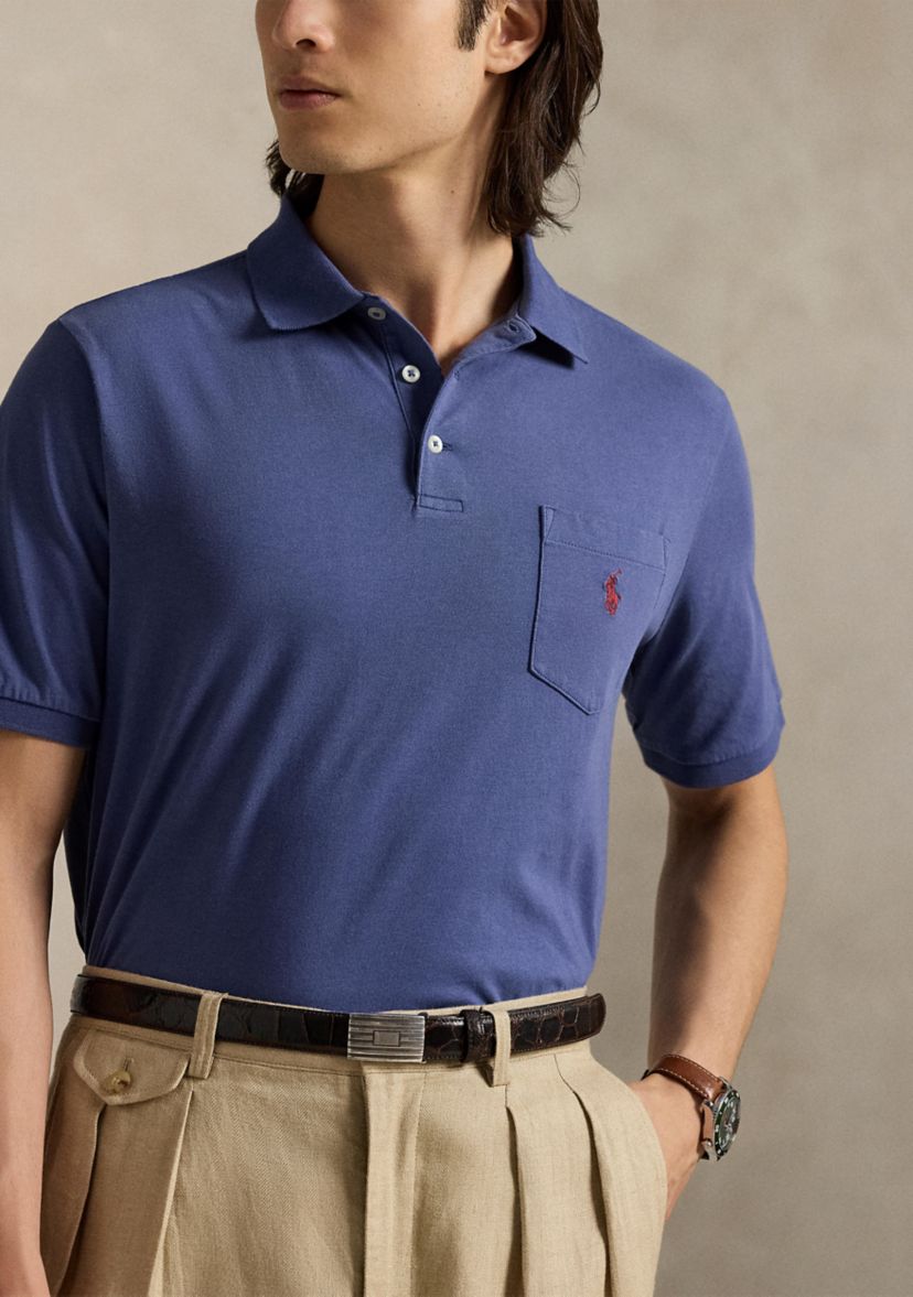 Classic Fit Jersey Pocket Polo Shirt