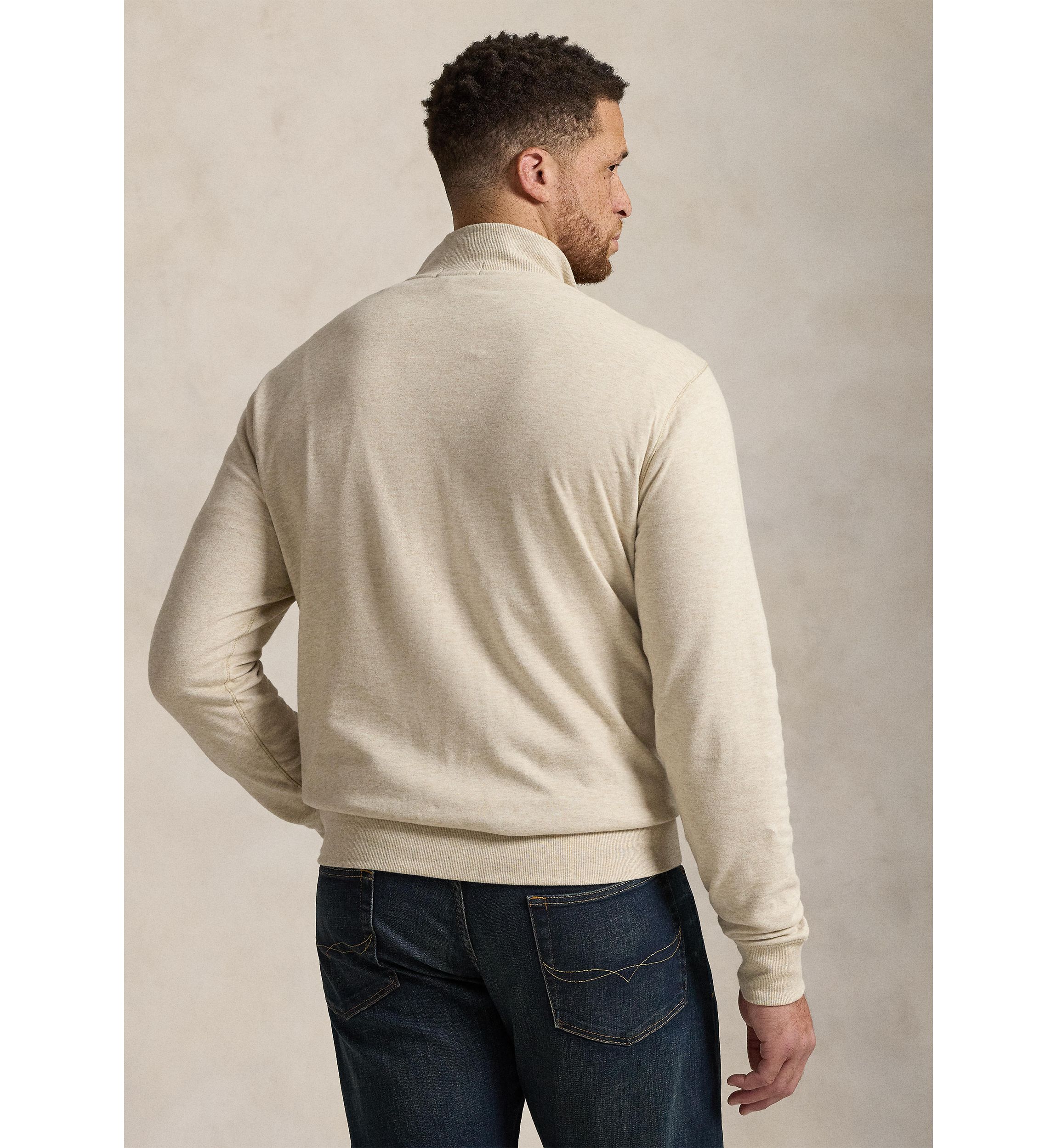 Big & Tall Luxury Jersey Quarter-Zip Pullover