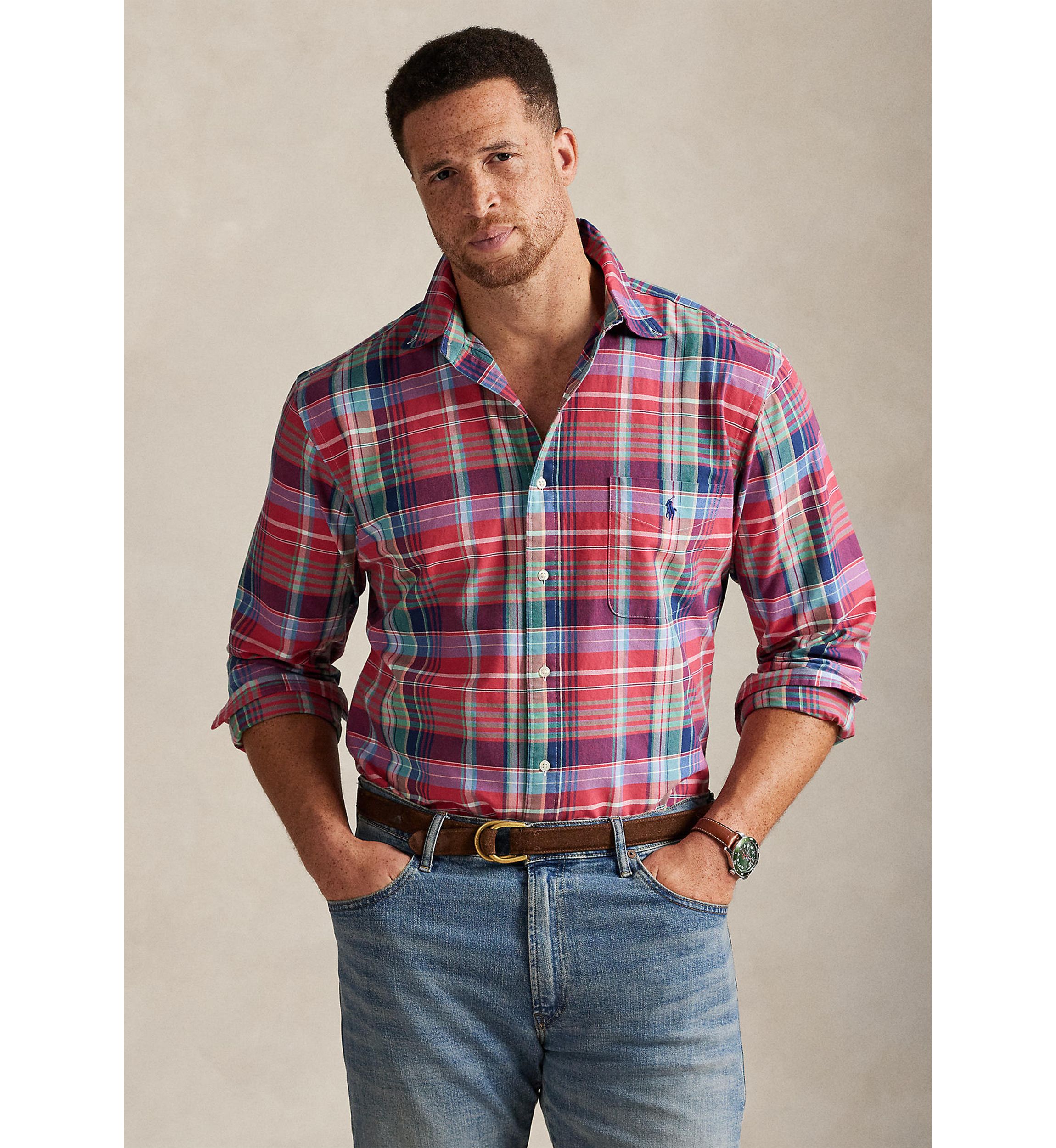 Big & Tall Plaid Oxford Shirt