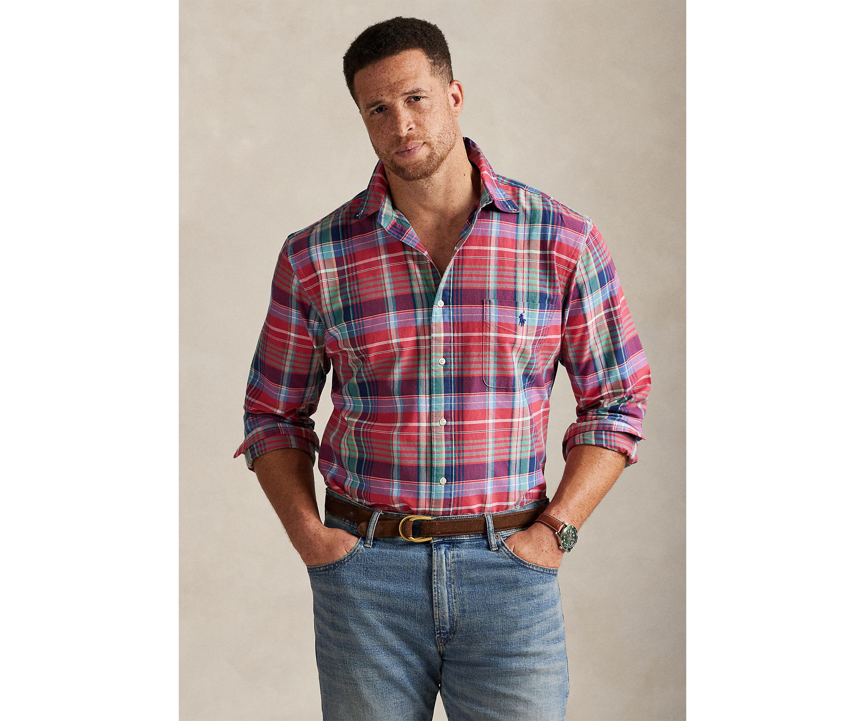 Big & Tall Plaid Oxford Shirt