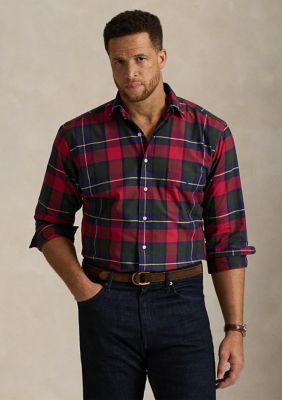 Polo Ralph Lauren Men's Big & Tall Plaid Oxford Shirt, 3XLT