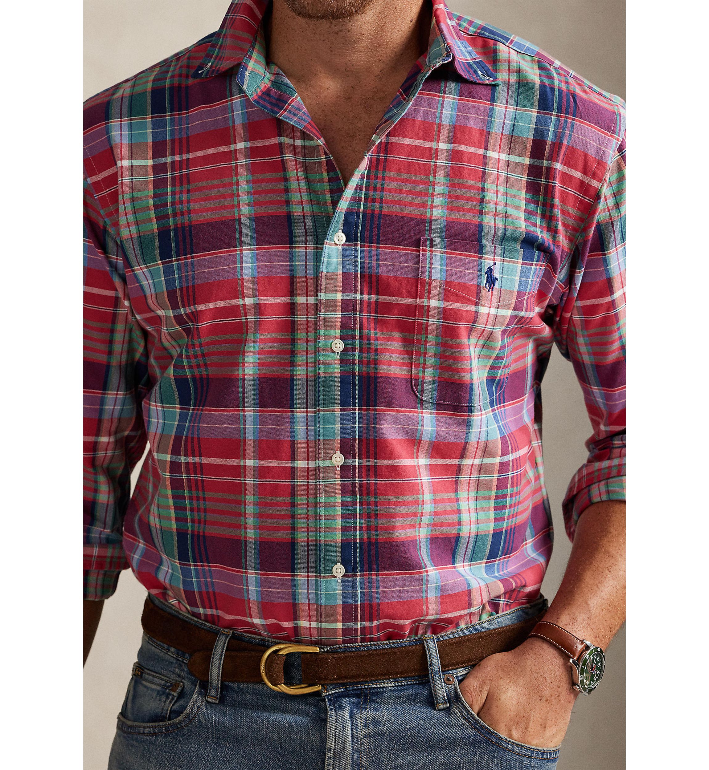 Big & Tall Plaid Oxford Shirt