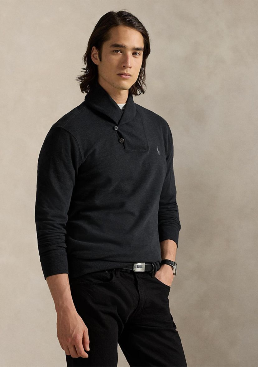 Luxury Jersey Shawl-Collar Pullover