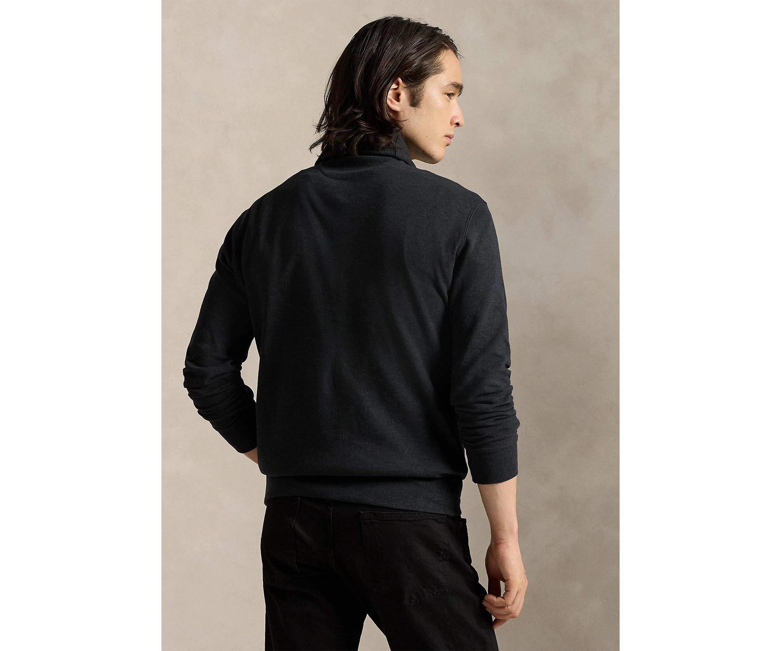 Luxury Jersey Shawl-Collar Pullover