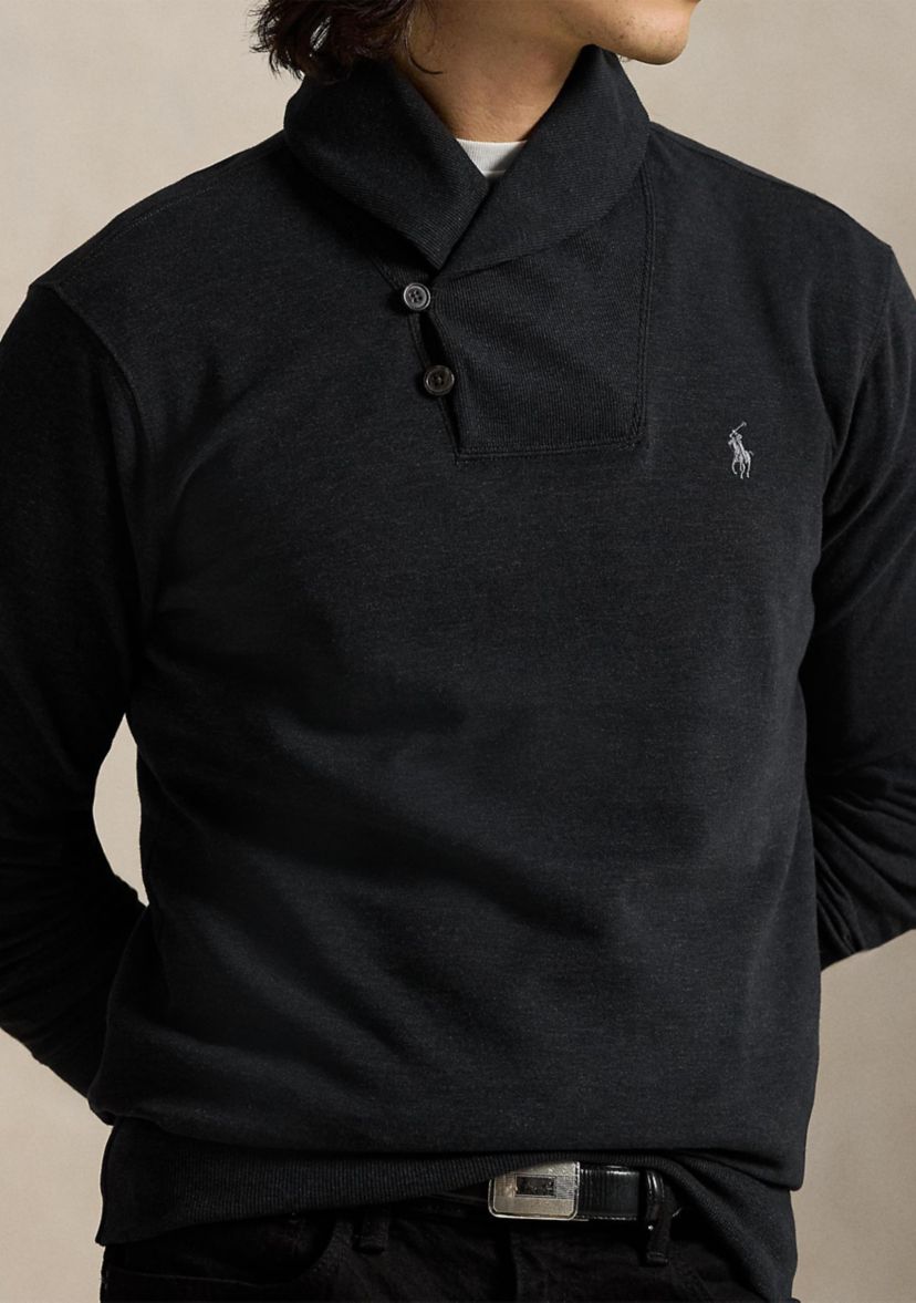 Luxury Jersey Shawl-Collar Pullover