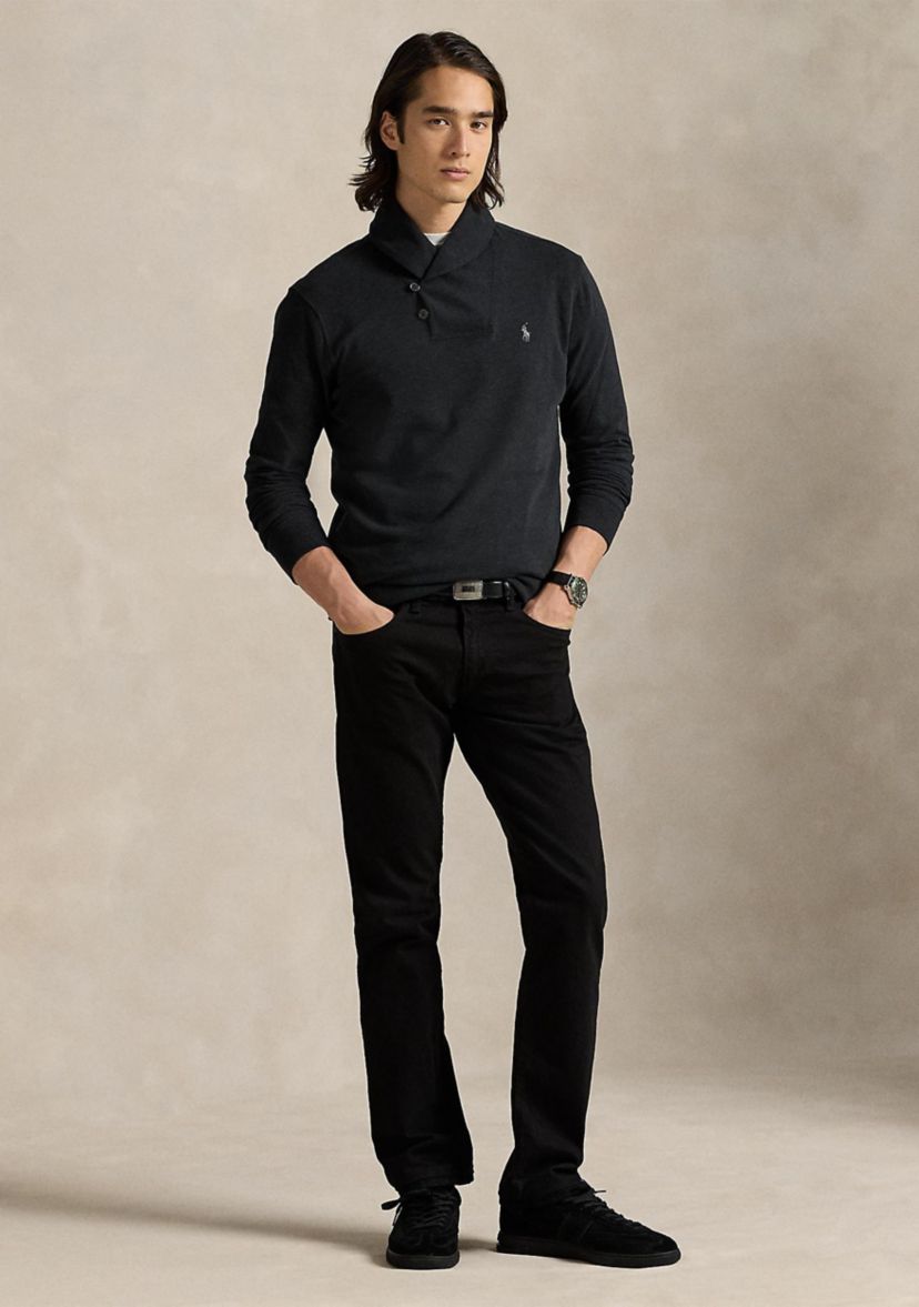 Luxury Jersey Shawl-Collar Pullover