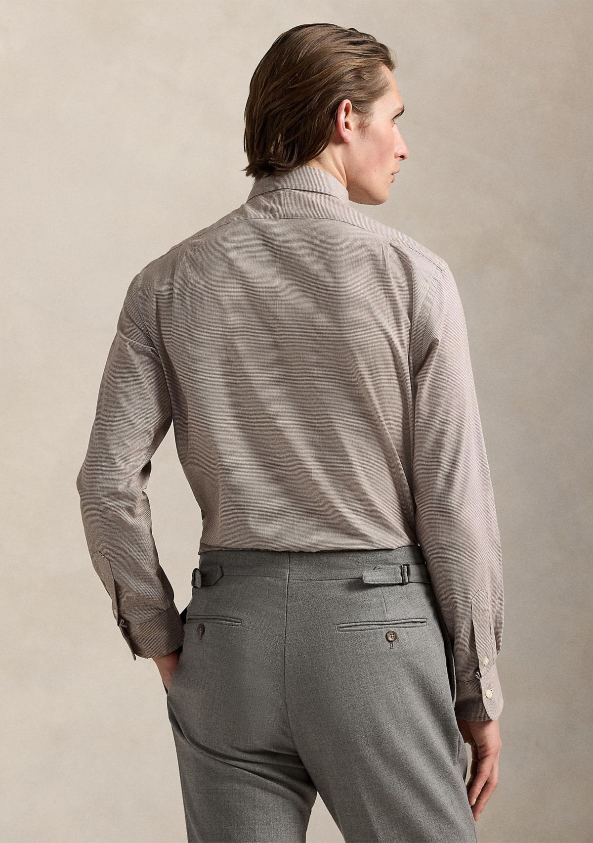 Classic Fit Houndstooth Twill Shirt