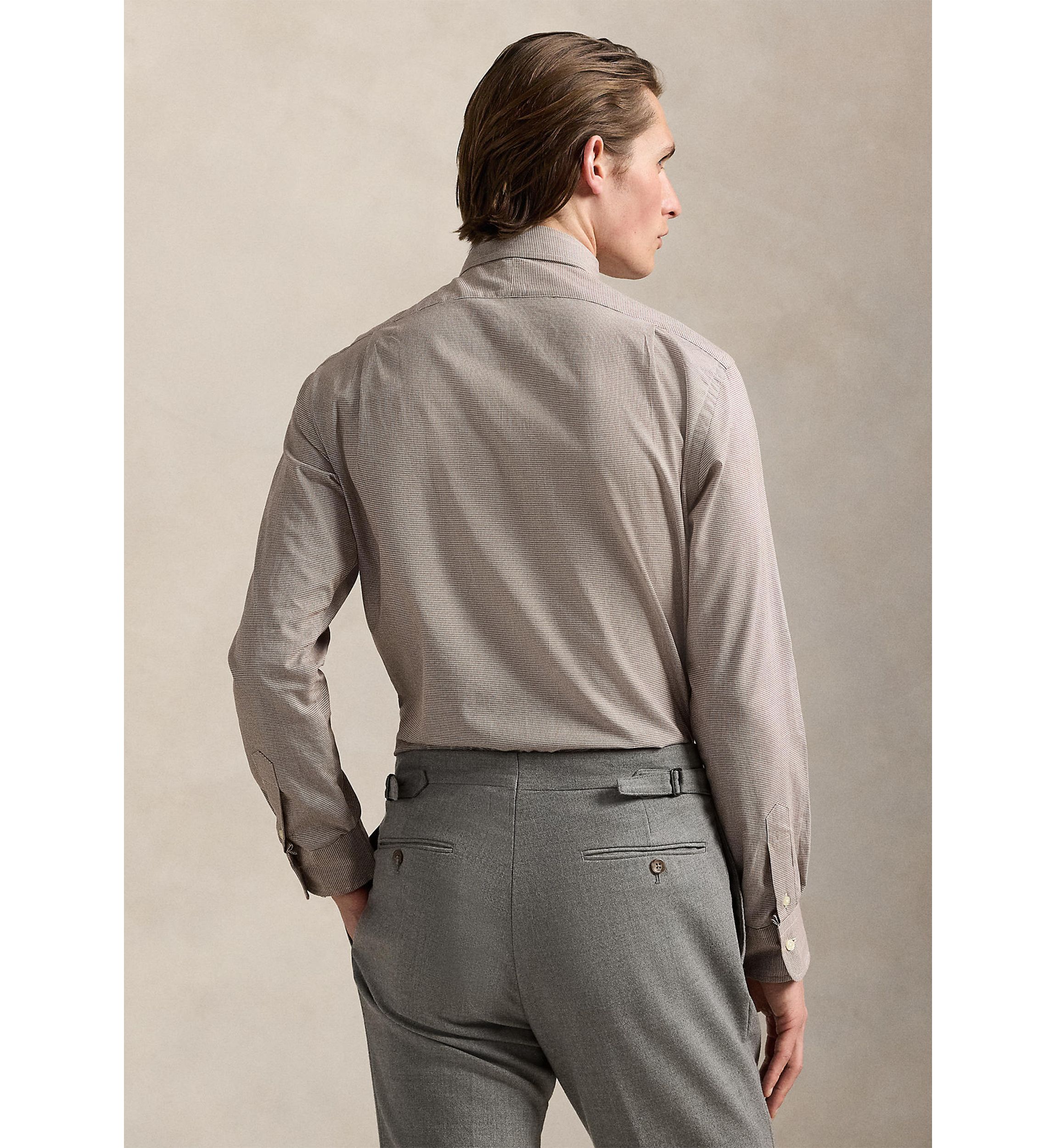 Classic Fit Houndstooth Twill Shirt