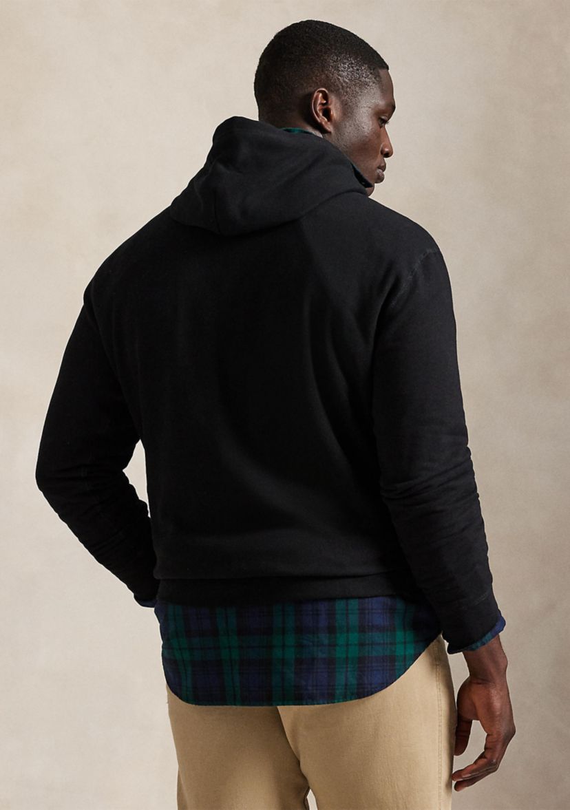 Big & Tall The RL Fleece Plaid-Logo Hoodie