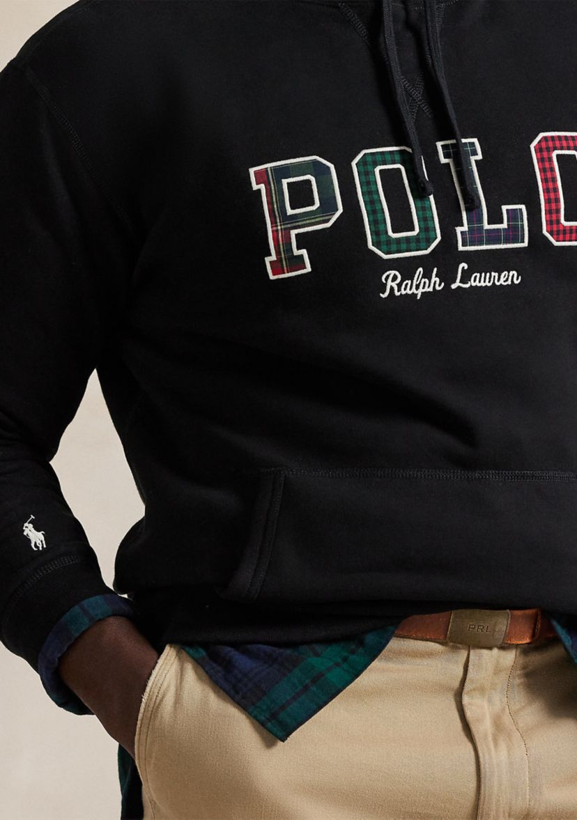 Big & Tall The RL Fleece Plaid-Logo Hoodie
